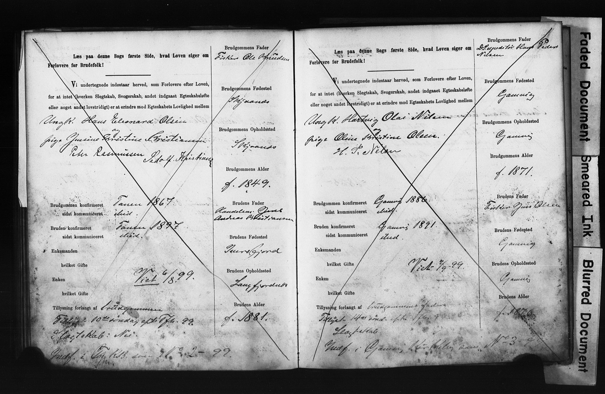 Tana sokneprestkontor, AV/SATØ-S-1334/I/Ib/L0037/0002: Banns register no. 37.2, 1891-1903