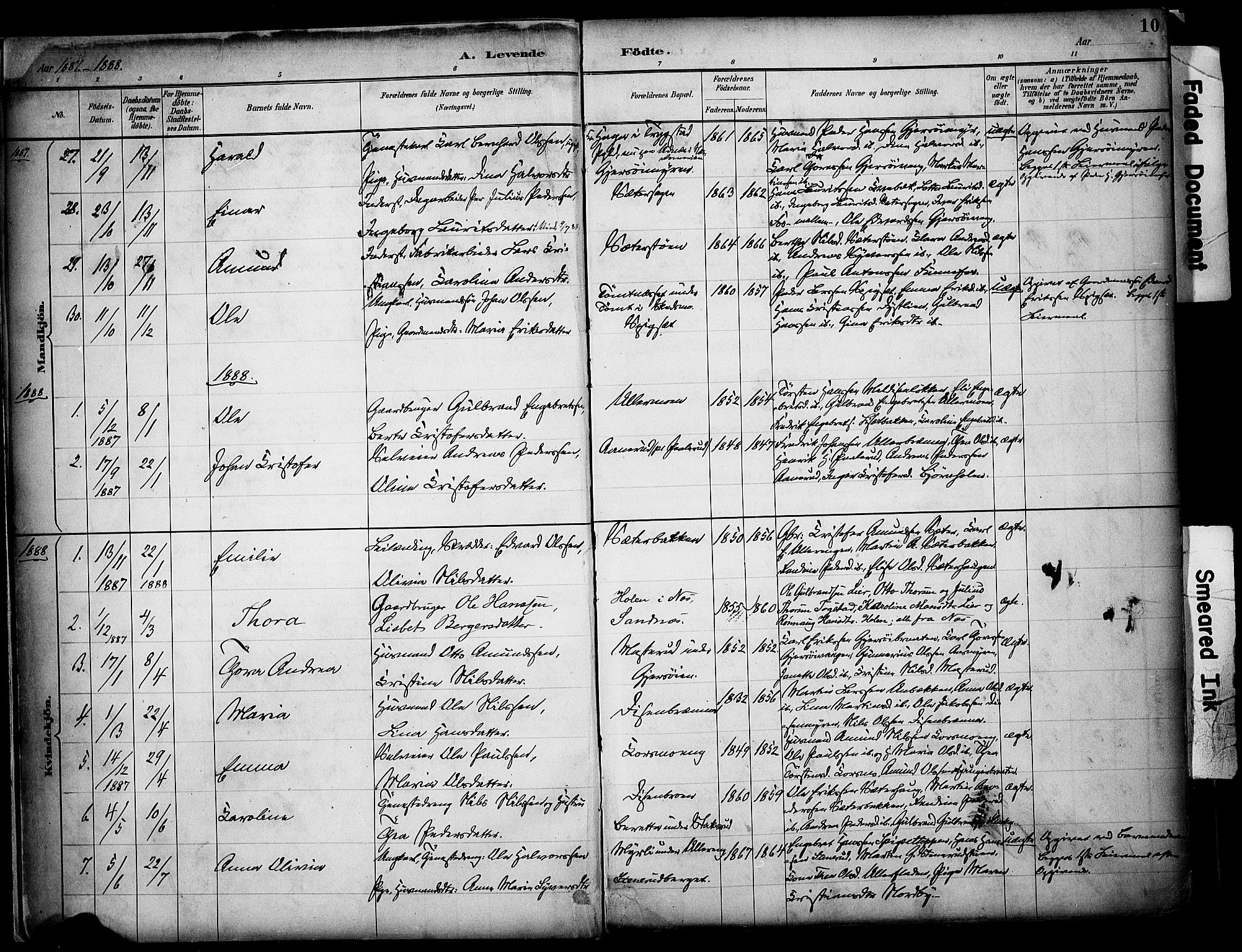Sør-Odal prestekontor, AV/SAH-PREST-030/H/Ha/Haa/L0008: Parish register (official) no. 8, 1886-1922, p. 10
