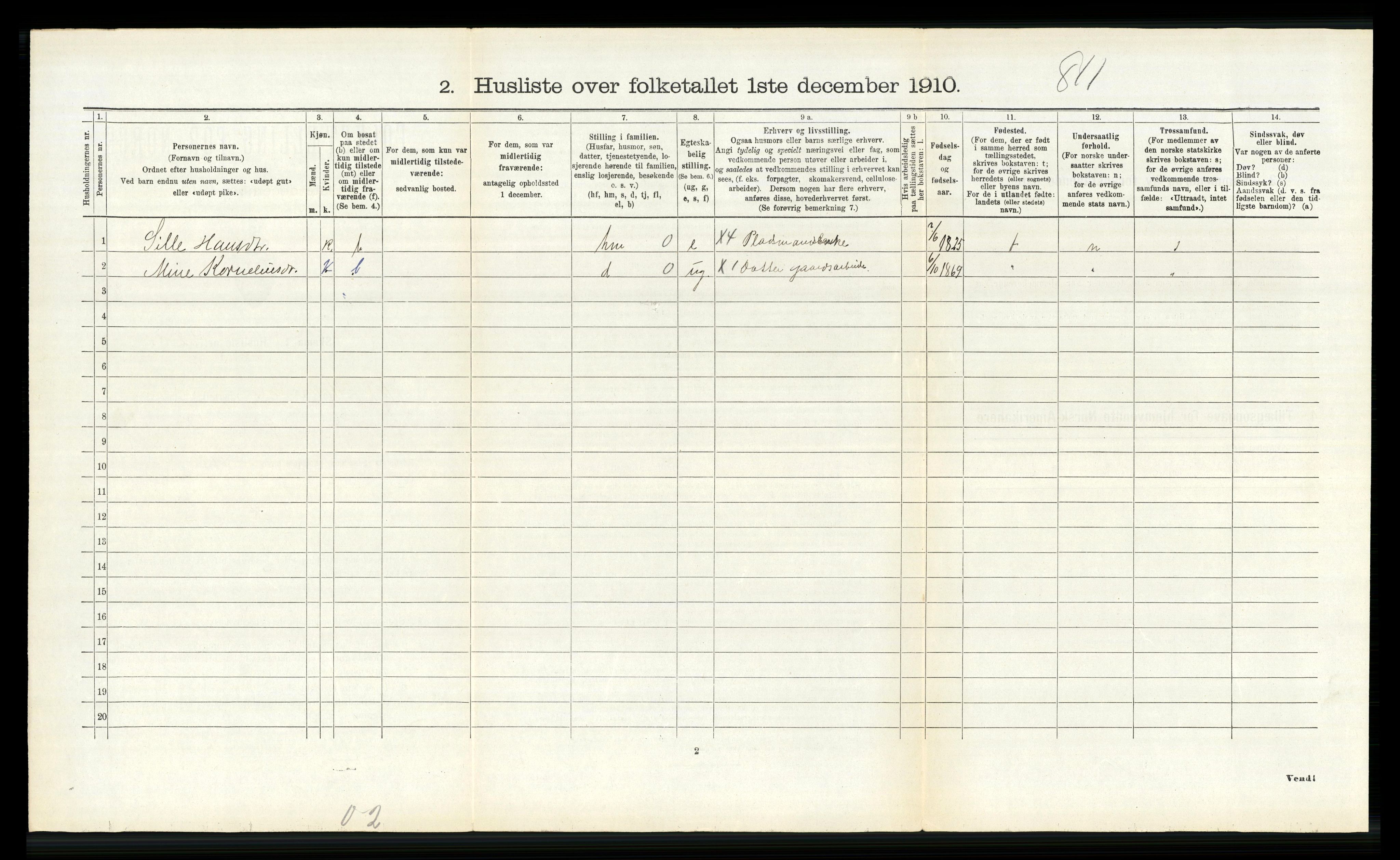 RA, 1910 census for Ytre Holmedal, 1910, p. 329