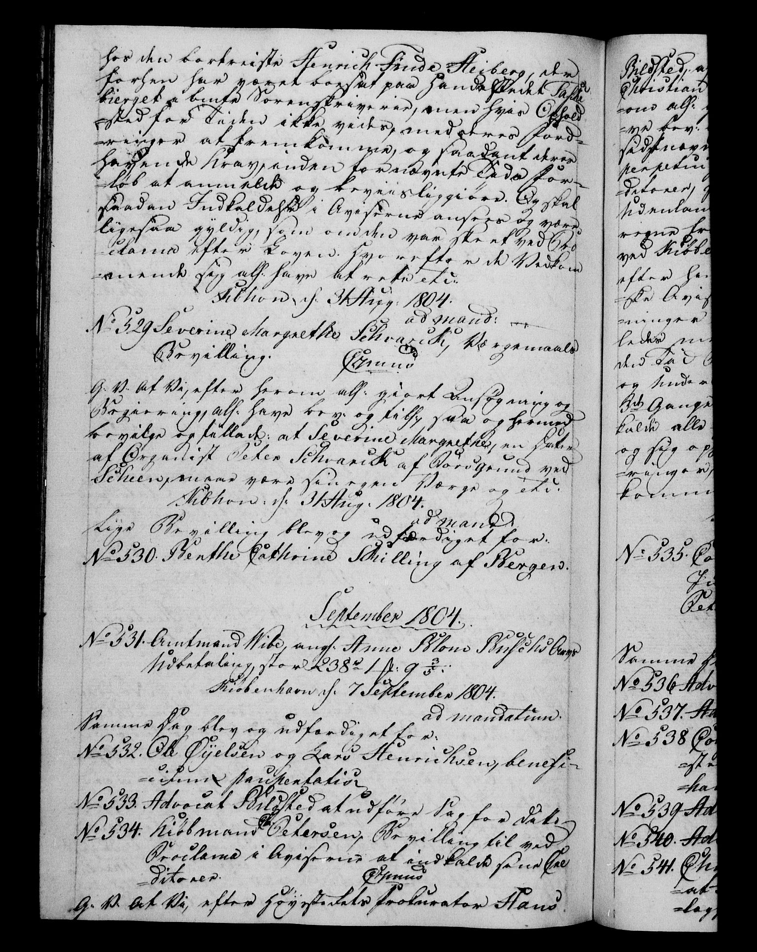 Danske Kanselli 1800-1814, RA/EA-3024/H/Hf/Hfb/Hfba/L0002: Registranter, 1802-1804, p. 287b