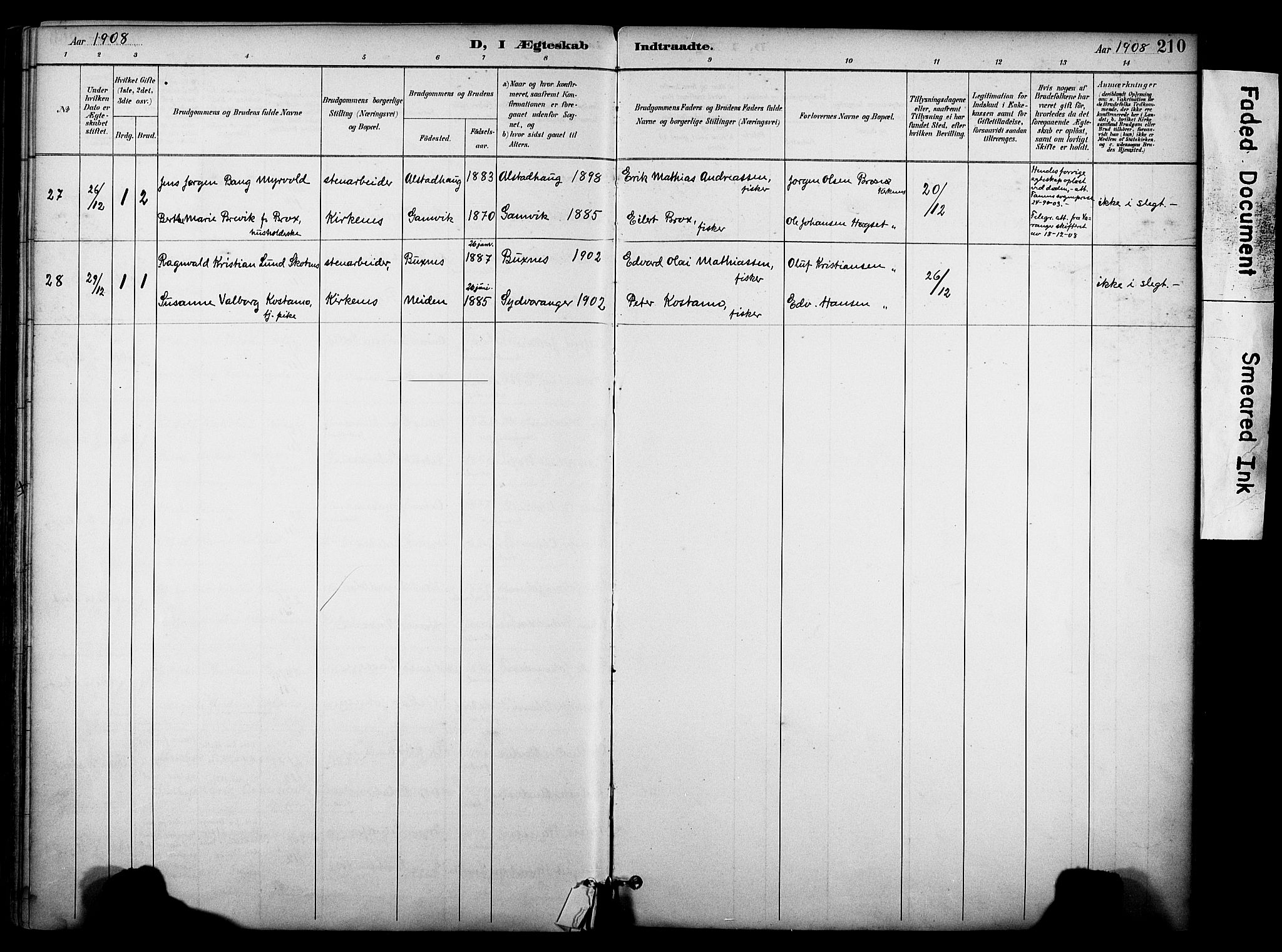 Sør-Varanger sokneprestkontor, SATØ/S-1331/H/Ha/L0004kirke: Parish register (official) no. 4, 1891-1908, p. 210