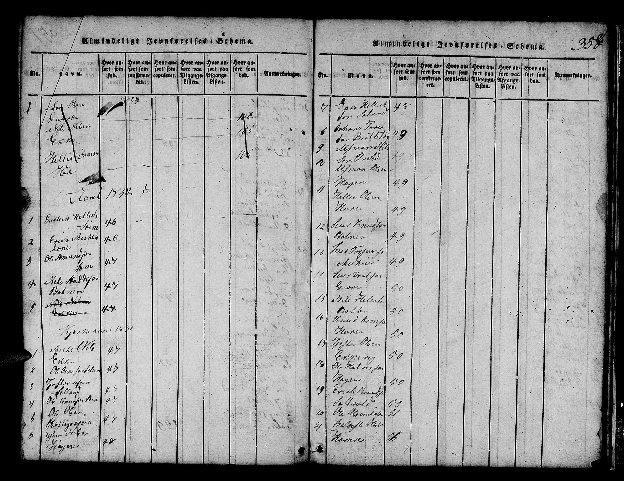 Røldal sokneprestembete, AV/SAB-A-100247: Parish register (copy) no. A 1, 1817-1860, p. 358