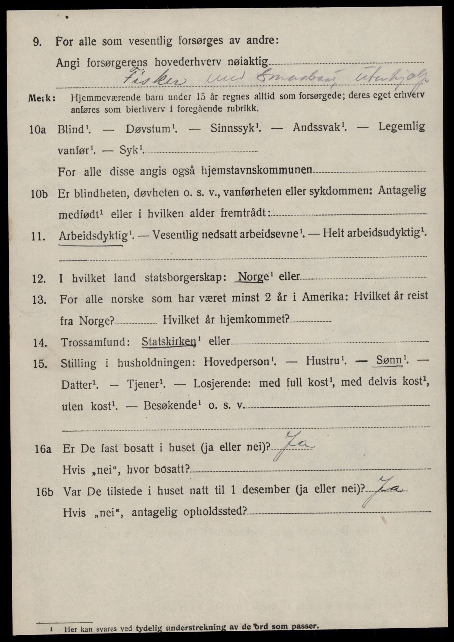 SAT, 1920 census for Borgund, 1920, p. 17329