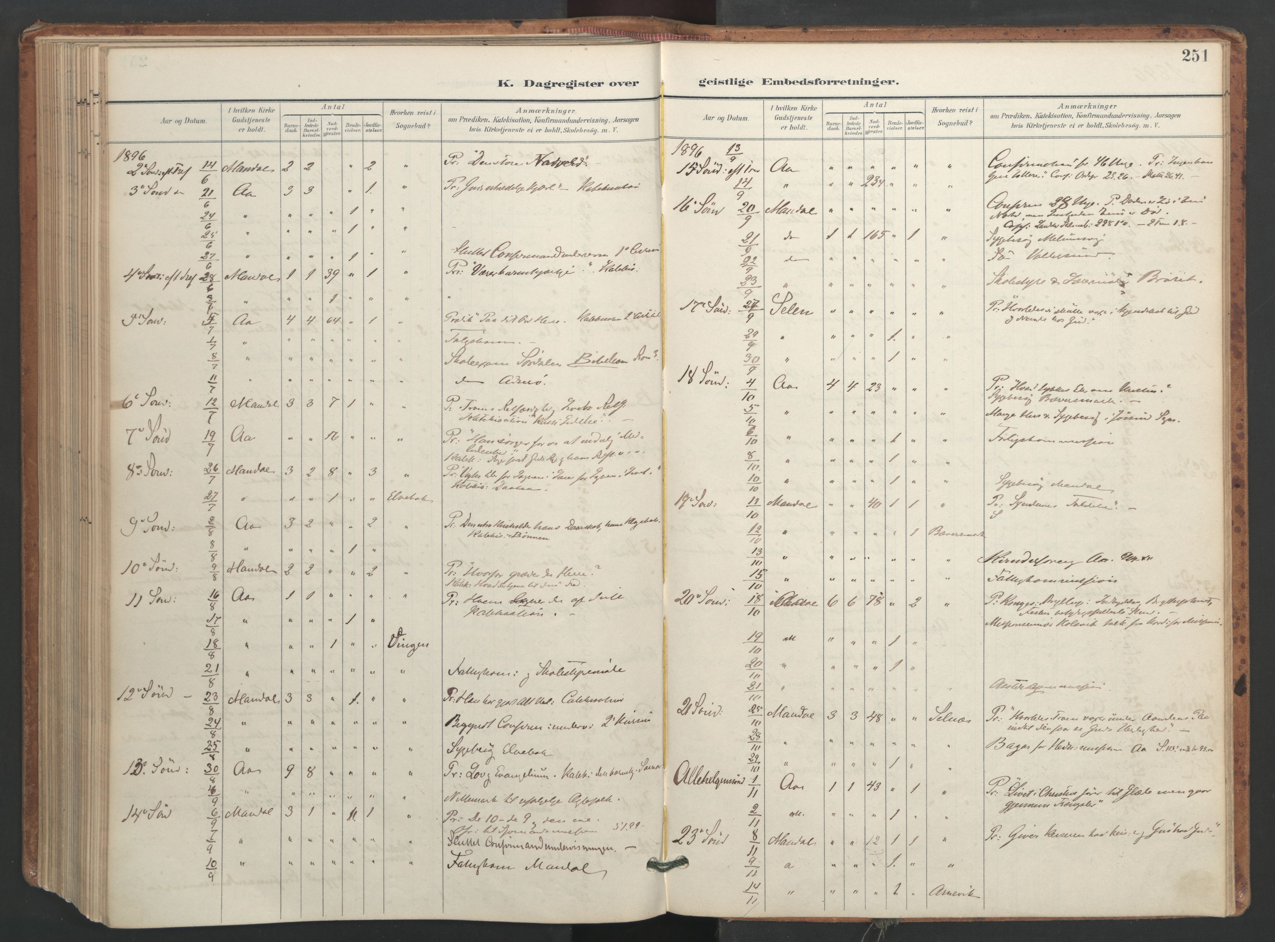 Ministerialprotokoller, klokkerbøker og fødselsregistre - Sør-Trøndelag, SAT/A-1456/655/L0681: Parish register (official) no. 655A10, 1895-1907, p. 251