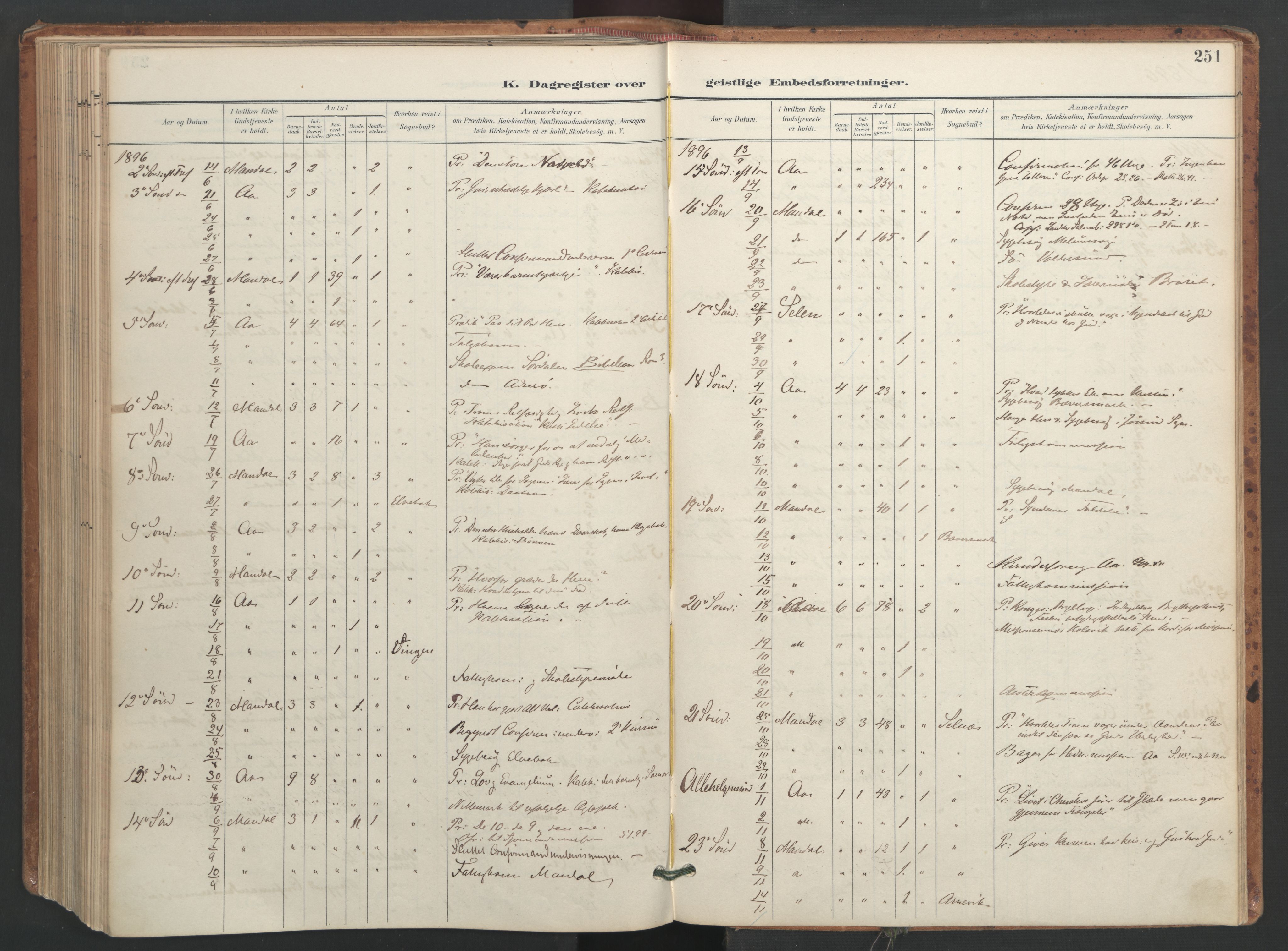 Ministerialprotokoller, klokkerbøker og fødselsregistre - Sør-Trøndelag, AV/SAT-A-1456/655/L0681: Parish register (official) no. 655A10, 1895-1907, p. 251