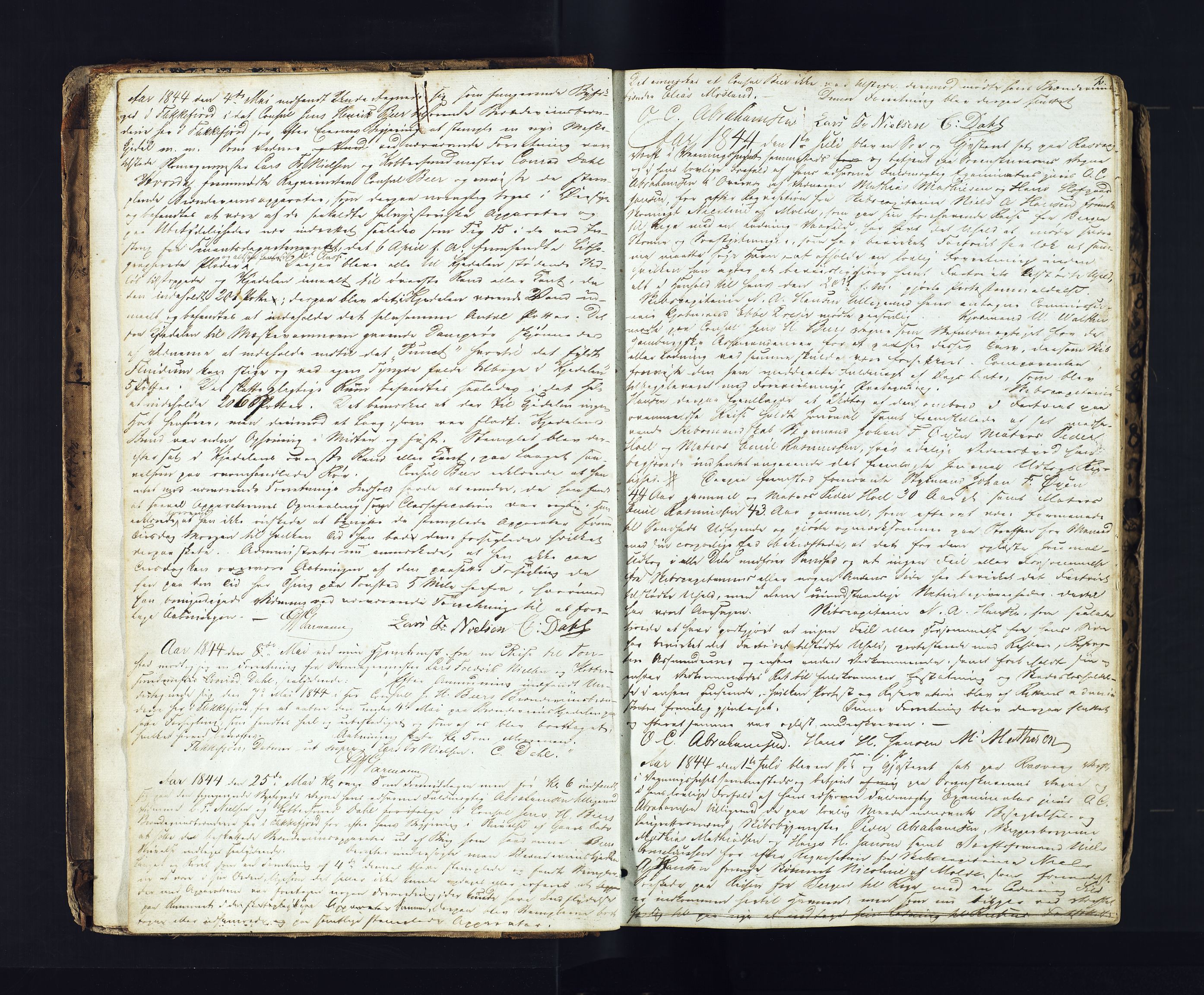 Flekkefjord byfogd, AV/SAK-1222-0002/F/Fb/L0001: Ekstrarettsprotokoll, 1844-1873, p. 2