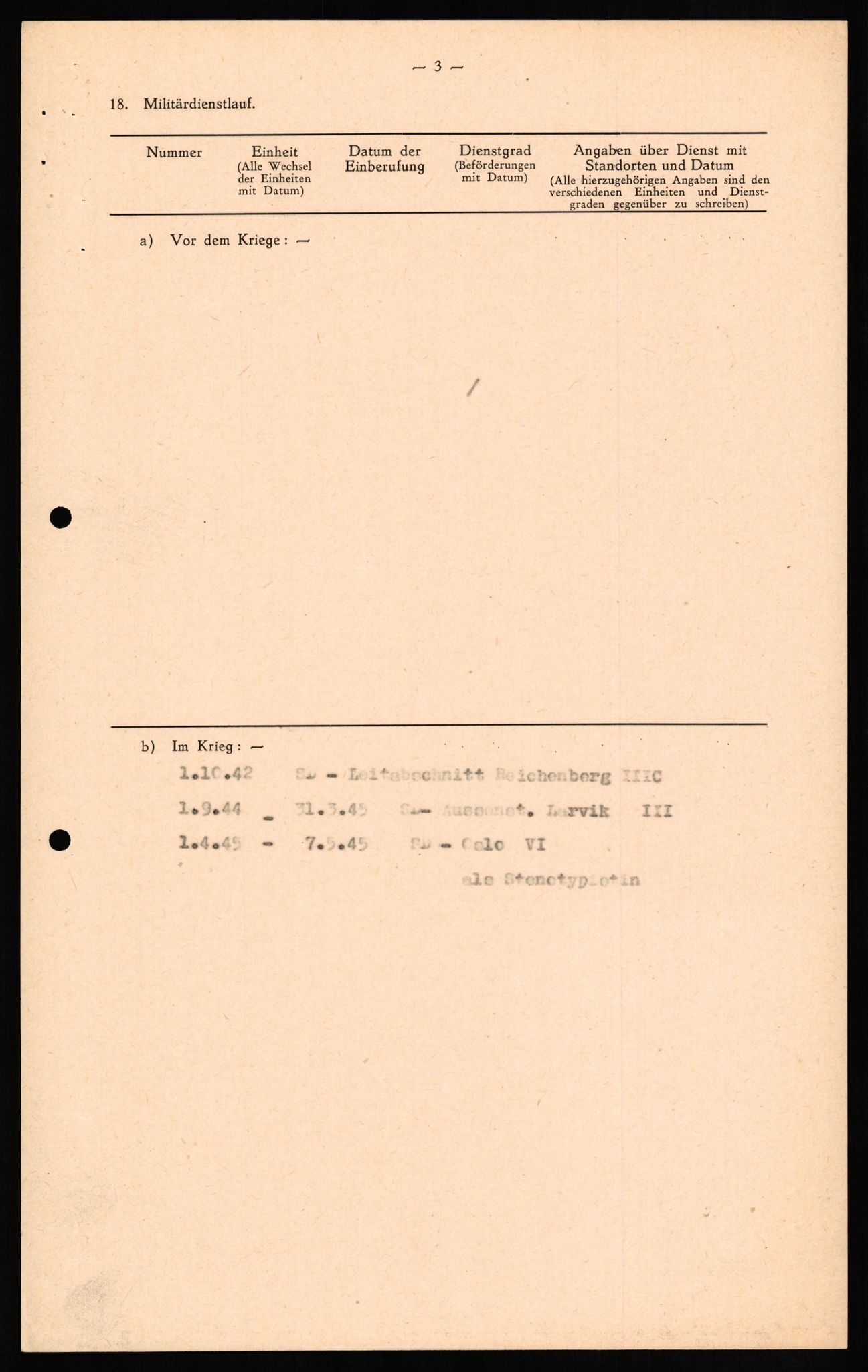 Forsvaret, Forsvarets overkommando II, AV/RA-RAFA-3915/D/Db/L0013: CI Questionaires. Tyske okkupasjonsstyrker i Norge. Tyskere., 1945-1946, p. 305