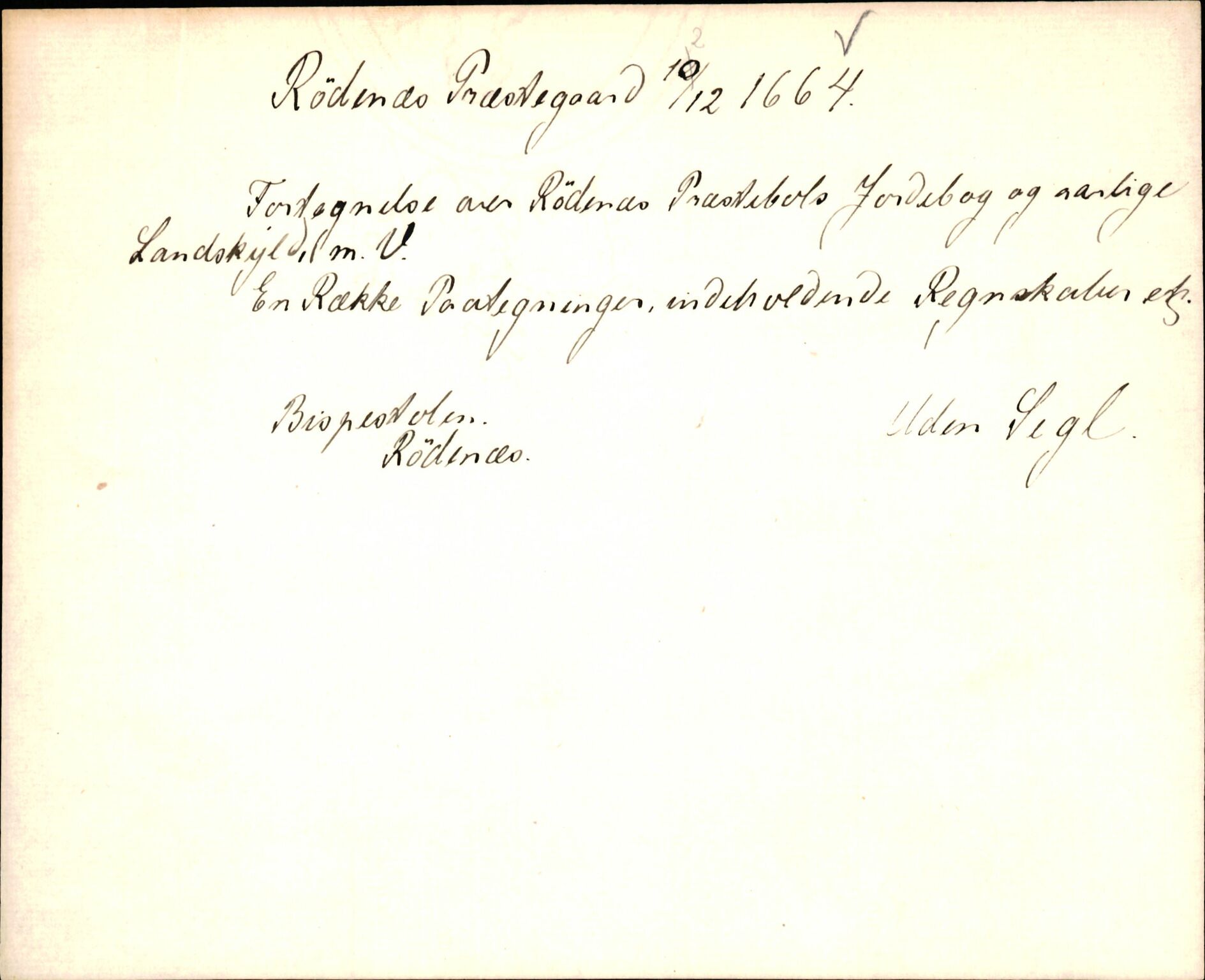 Riksarkivets diplomsamling, AV/RA-EA-5965/F35/F35k/L0001: Regestsedler: Prestearkiver fra Østfold og Akershus, p. 743