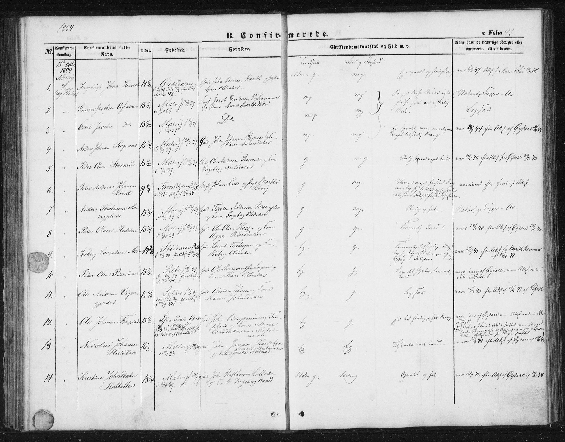Ministerialprotokoller, klokkerbøker og fødselsregistre - Sør-Trøndelag, SAT/A-1456/616/L0407: Parish register (official) no. 616A04, 1848-1856, p. 92