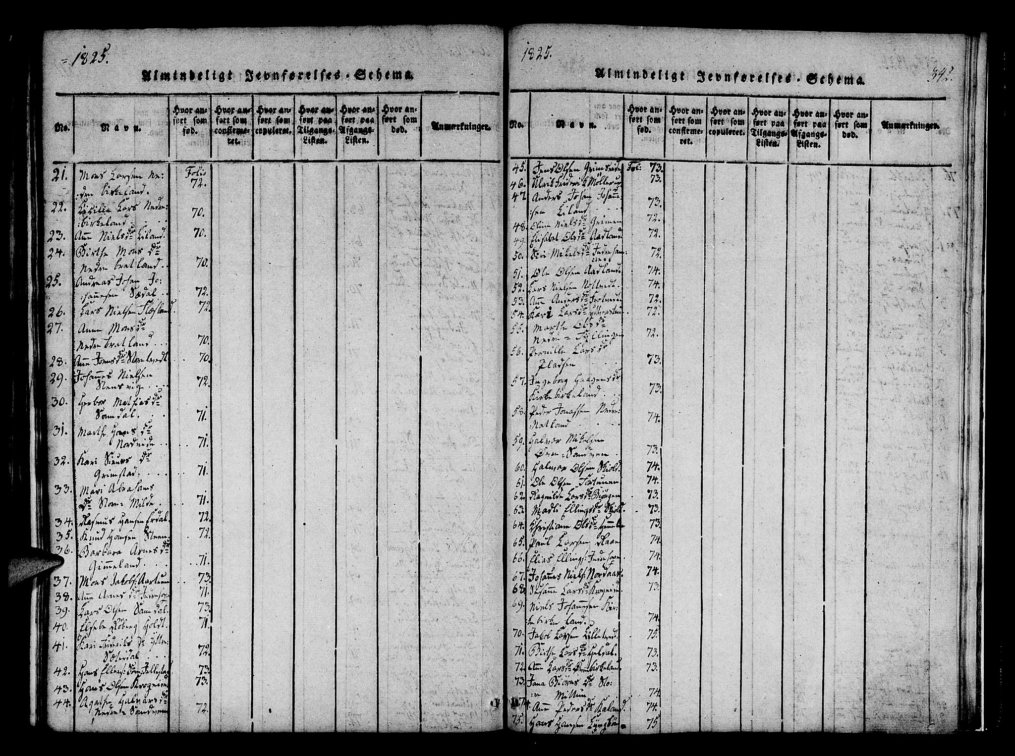 Fana Sokneprestembete, AV/SAB-A-75101/H/Haa/Haaa/L0007: Parish register (official) no. A 7, 1816-1828, p. 342