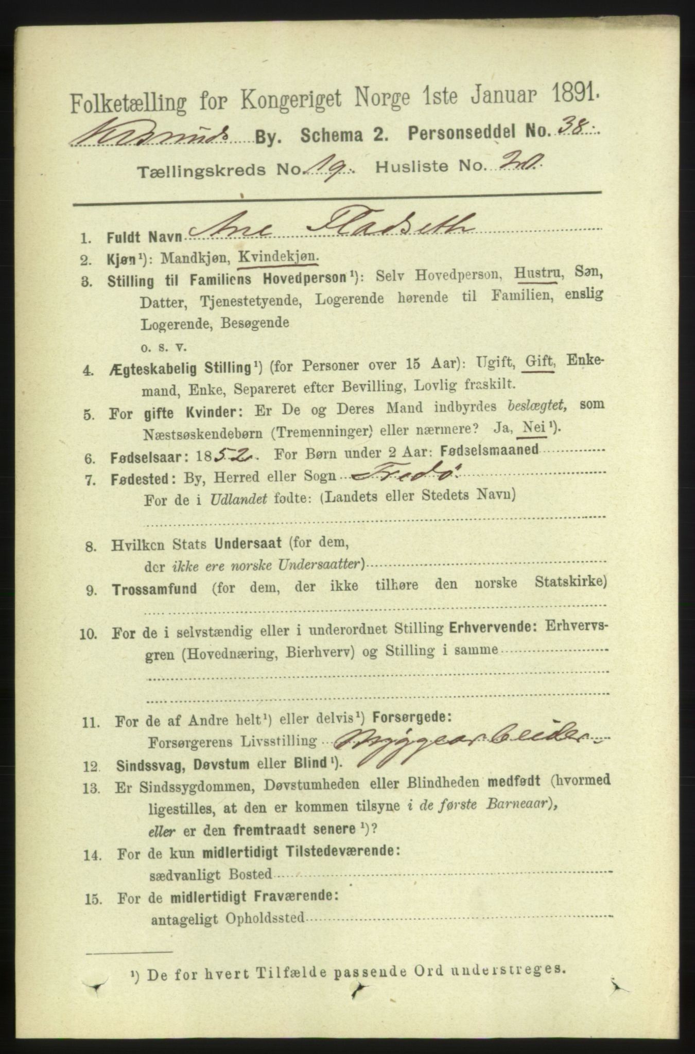 RA, 1891 census for 1503 Kristiansund, 1891, p. 12674