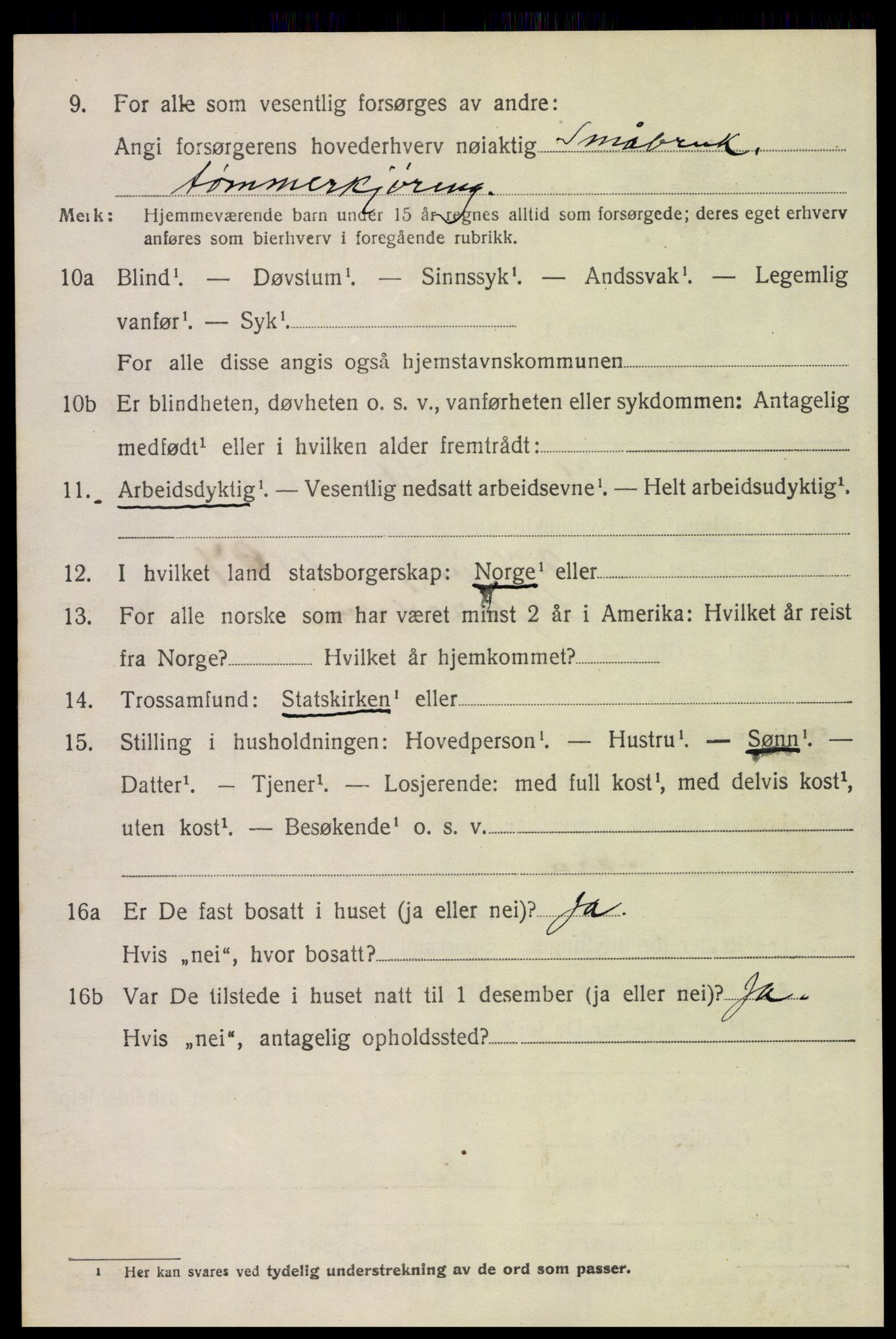 SAH, 1920 census for Åmot, 1920, p. 5852