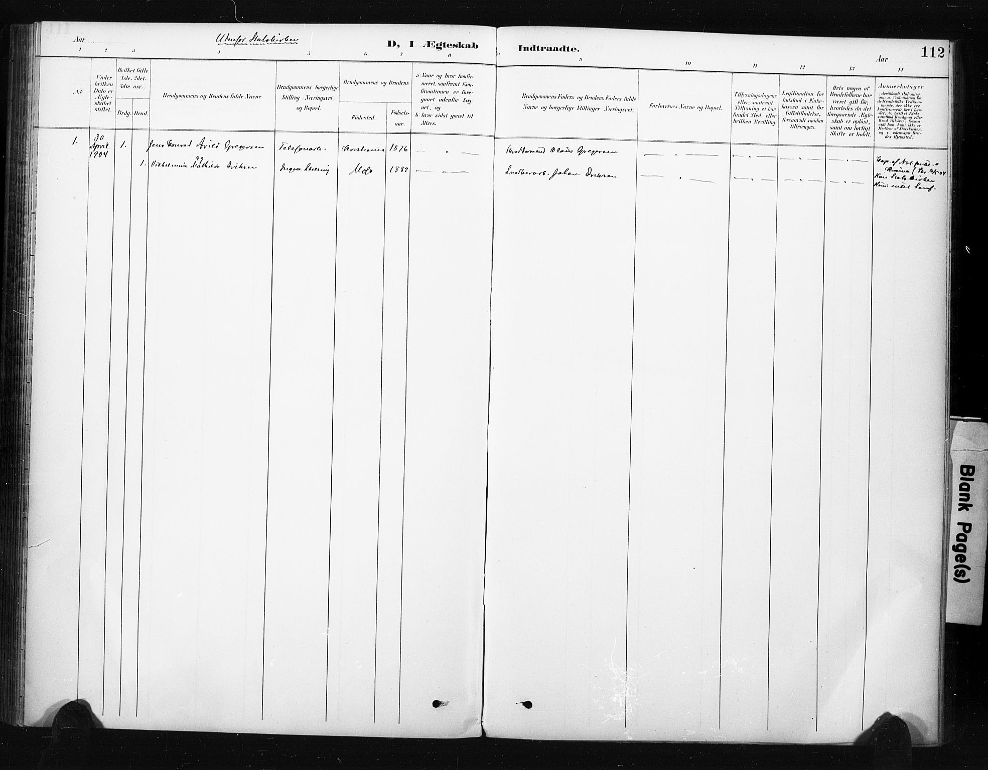 Moss prestekontor Kirkebøker, SAO/A-2003/F/Fc/L0002: Parish register (official) no. III 2, 1894-1906, p. 112