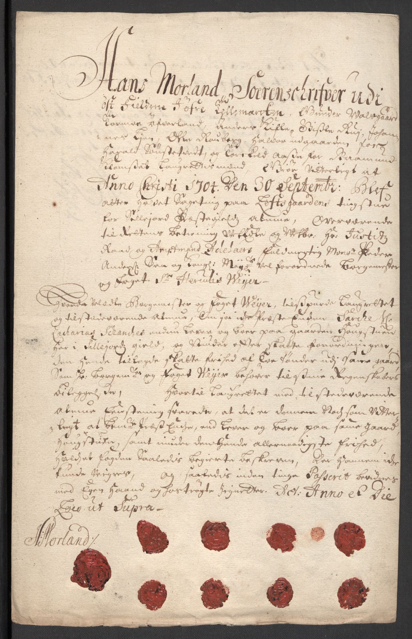 Rentekammeret inntil 1814, Reviderte regnskaper, Fogderegnskap, AV/RA-EA-4092/R36/L2112: Fogderegnskap Øvre og Nedre Telemark og Bamble, 1704, p. 207