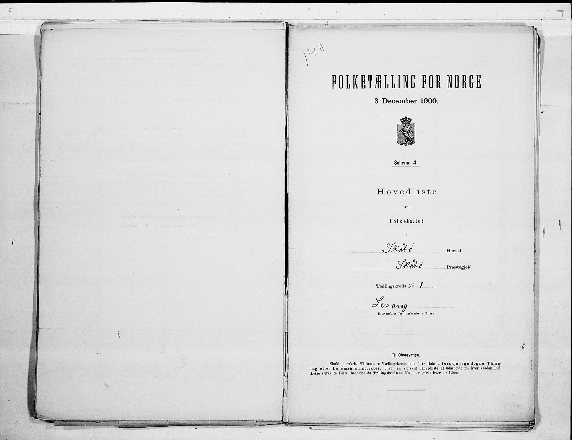 SAKO, 1900 census for Skåtøy, 1900, p. 4