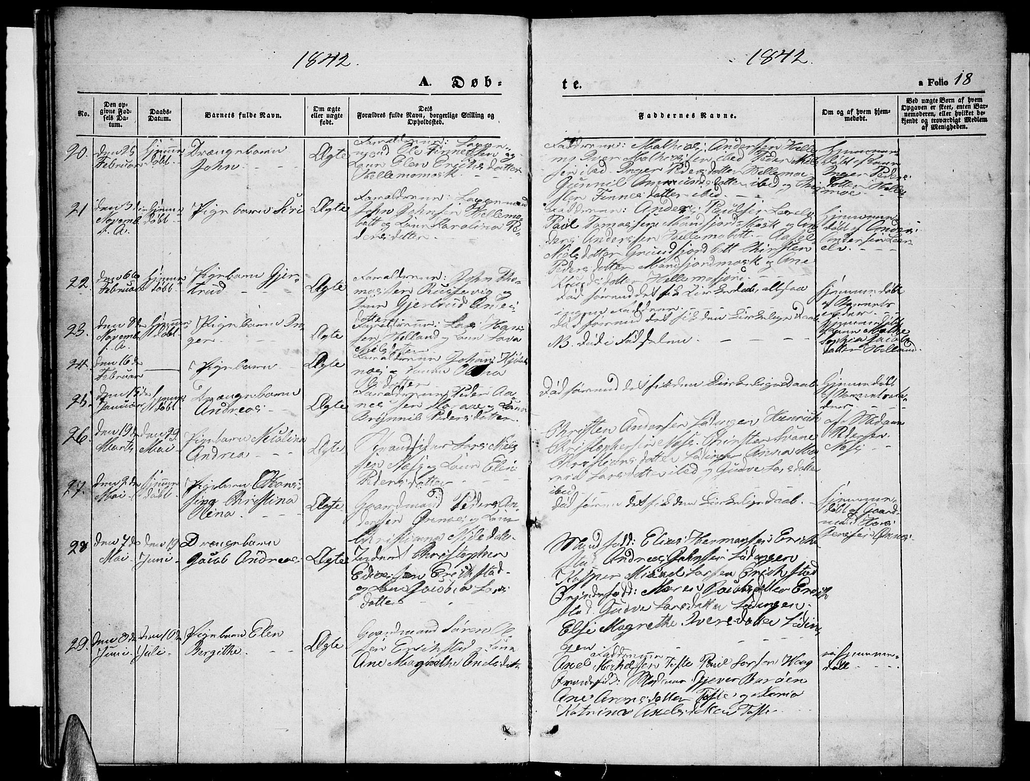 Ministerialprotokoller, klokkerbøker og fødselsregistre - Nordland, AV/SAT-A-1459/872/L1045: Parish register (copy) no. 872C01, 1840-1851, p. 18