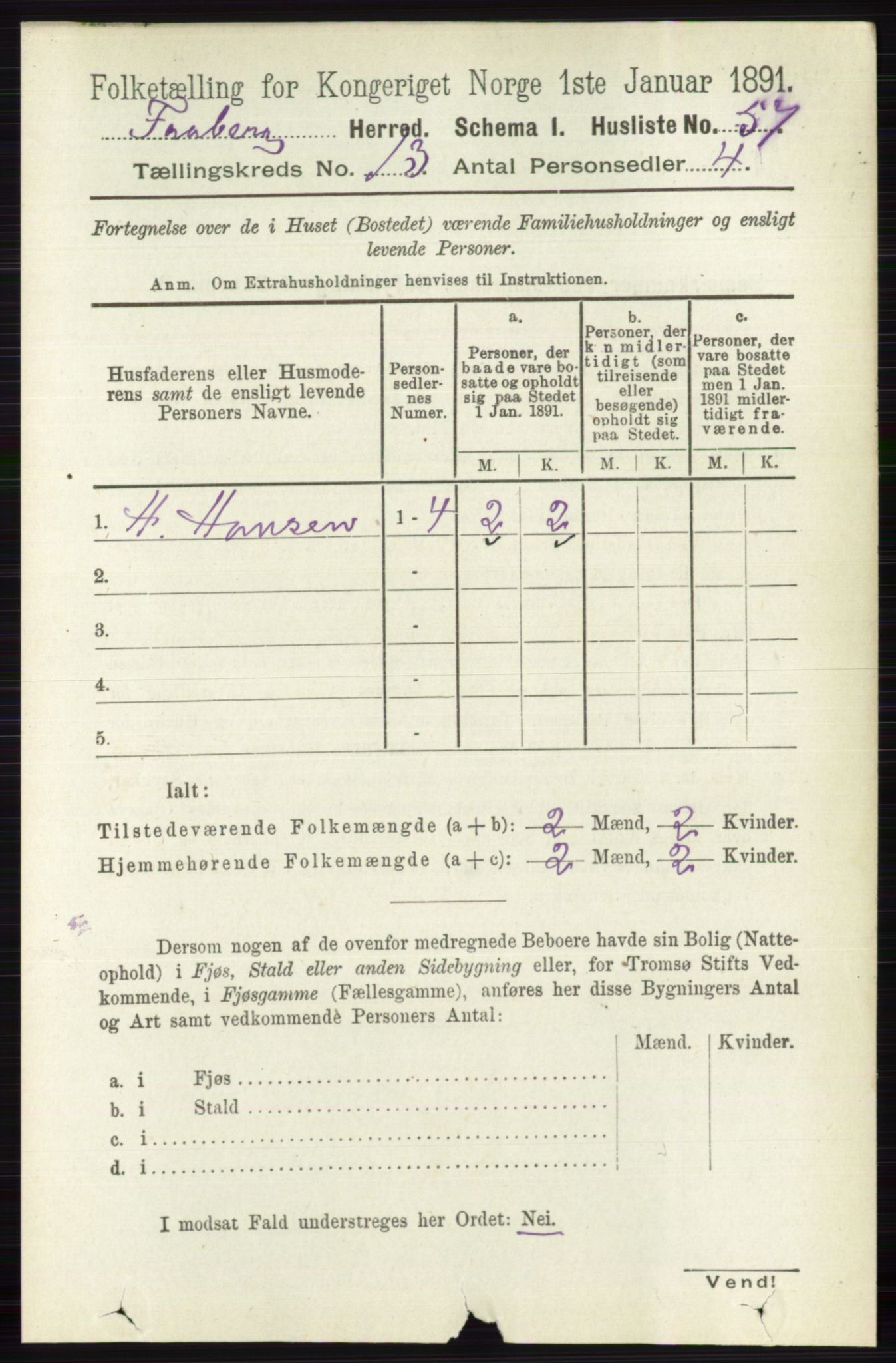 RA, 1891 census for 0524 Fåberg, 1891, p. 5231
