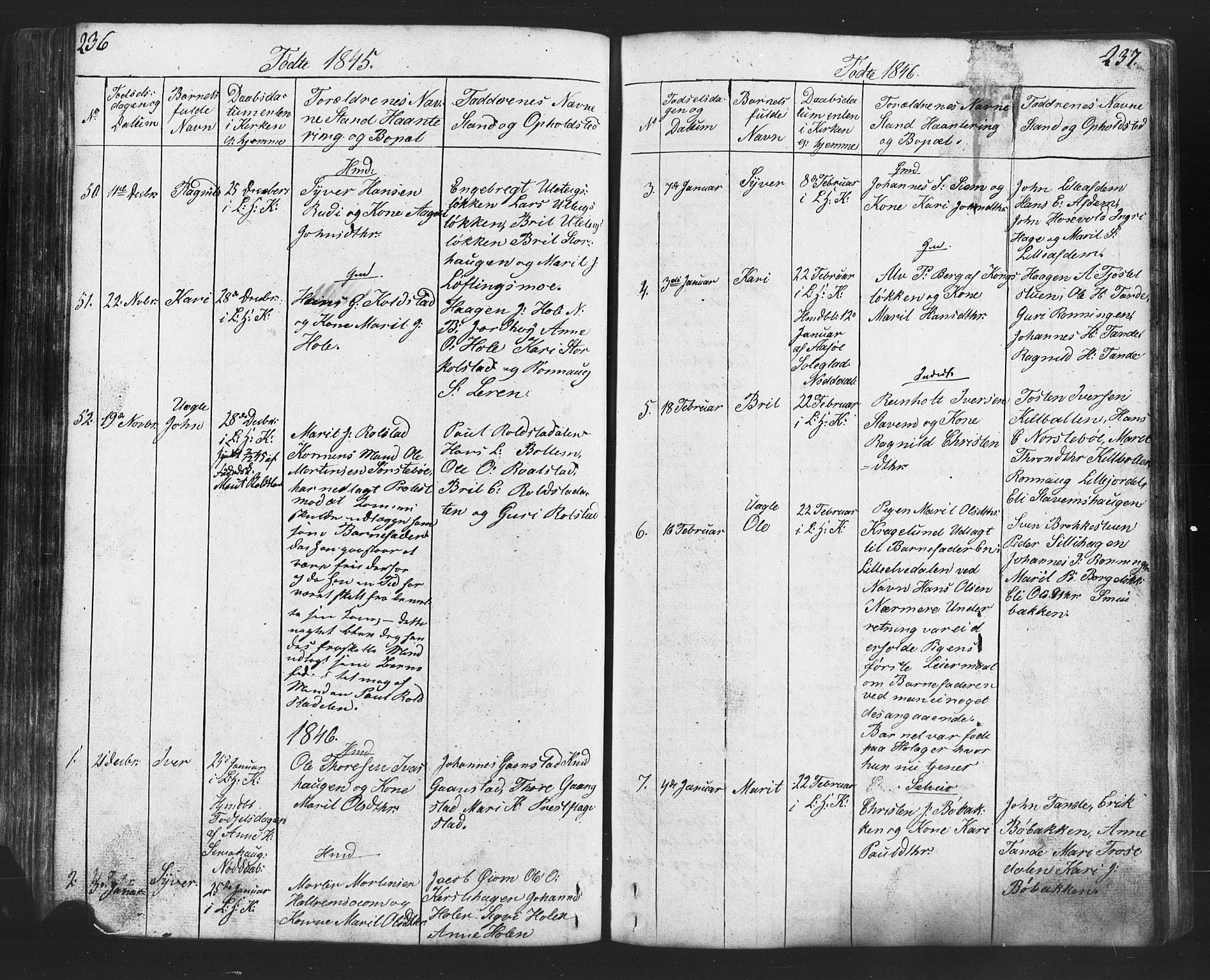 Lesja prestekontor, AV/SAH-PREST-068/H/Ha/Hab/L0002: Parish register (copy) no. 2, 1832-1850, p. 236-237