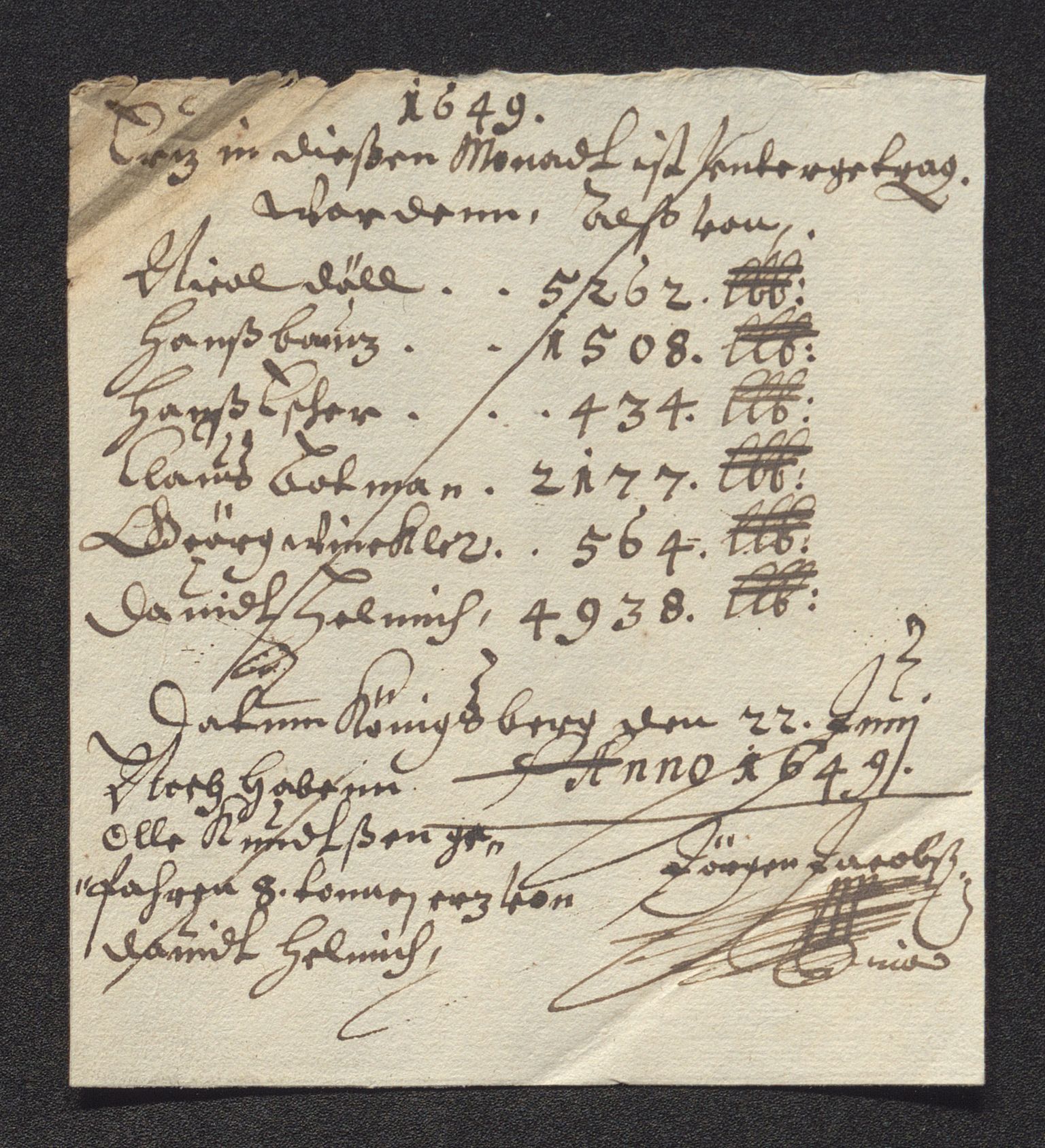 Kongsberg Sølvverk 1623-1816, SAKO/EA-3135/001/D/Dc/Dcd/L0023: Utgiftsregnskap for gruver m.m., 1649, p. 722