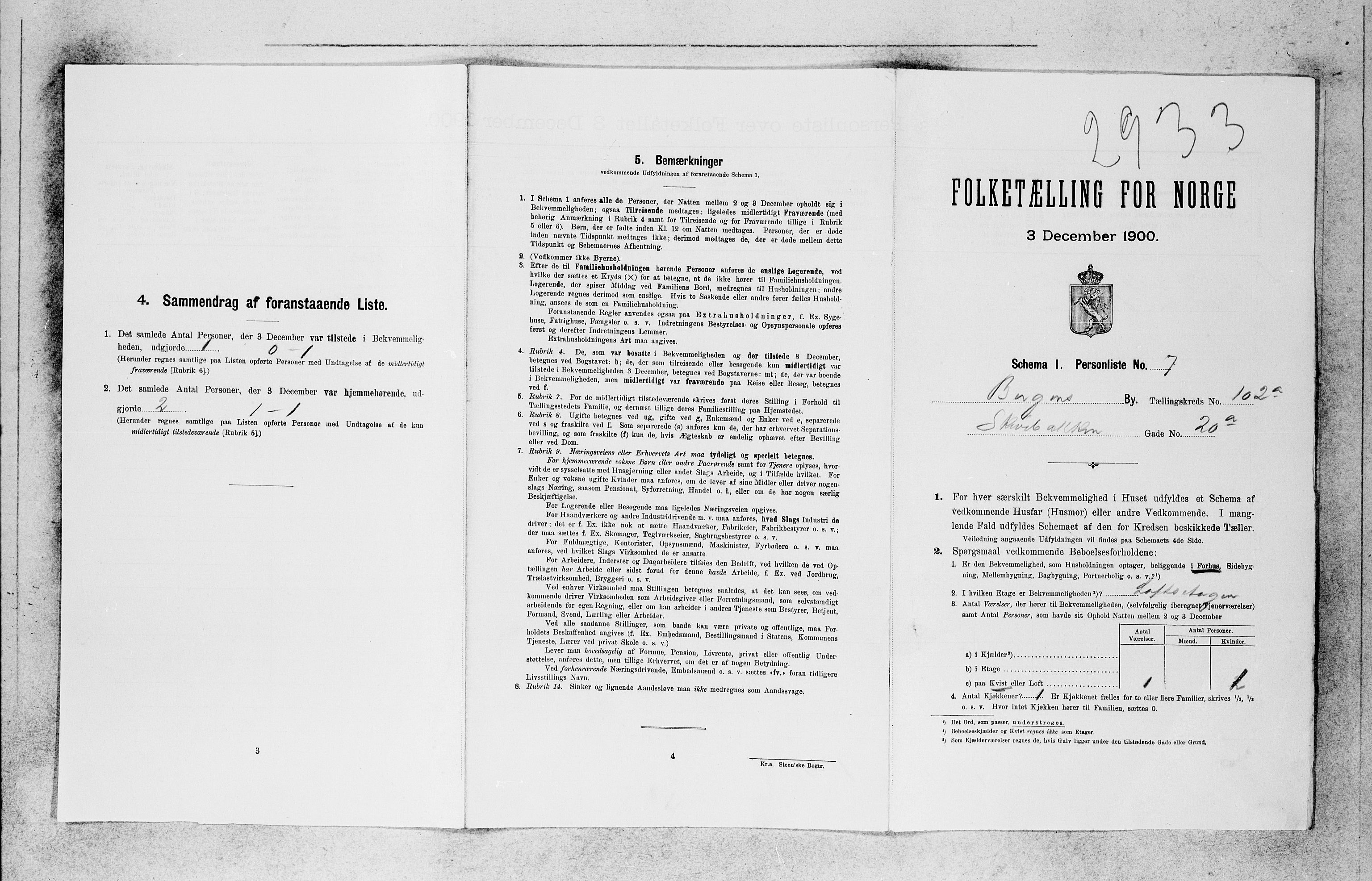 SAB, 1900 census for Bergen, 1900, p. 21337