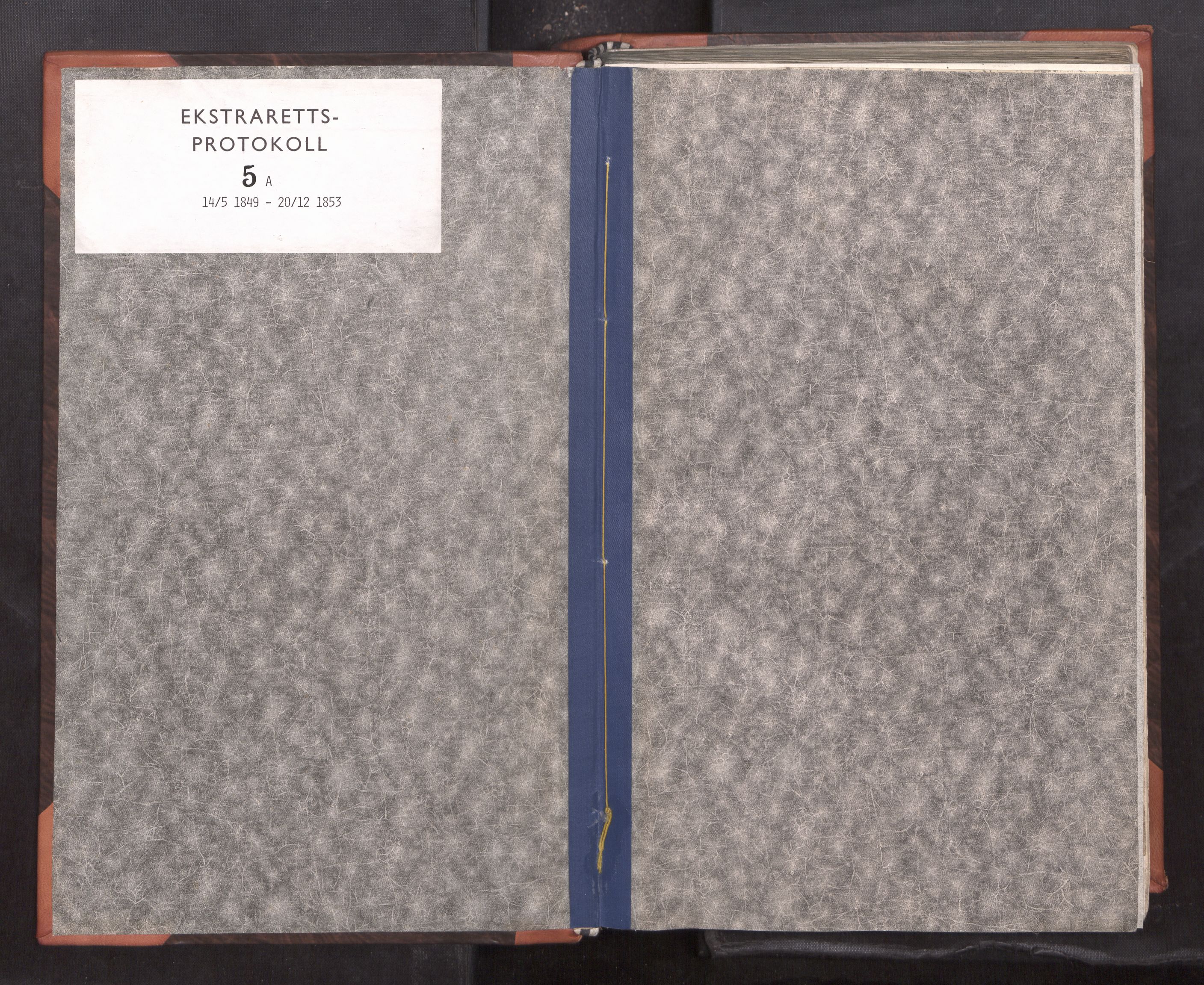 Vesterålen sorenskriveri, SAT/A-4180/1/1/1B/L0005a: Ekstrarettsprotokoll, 1849-1853