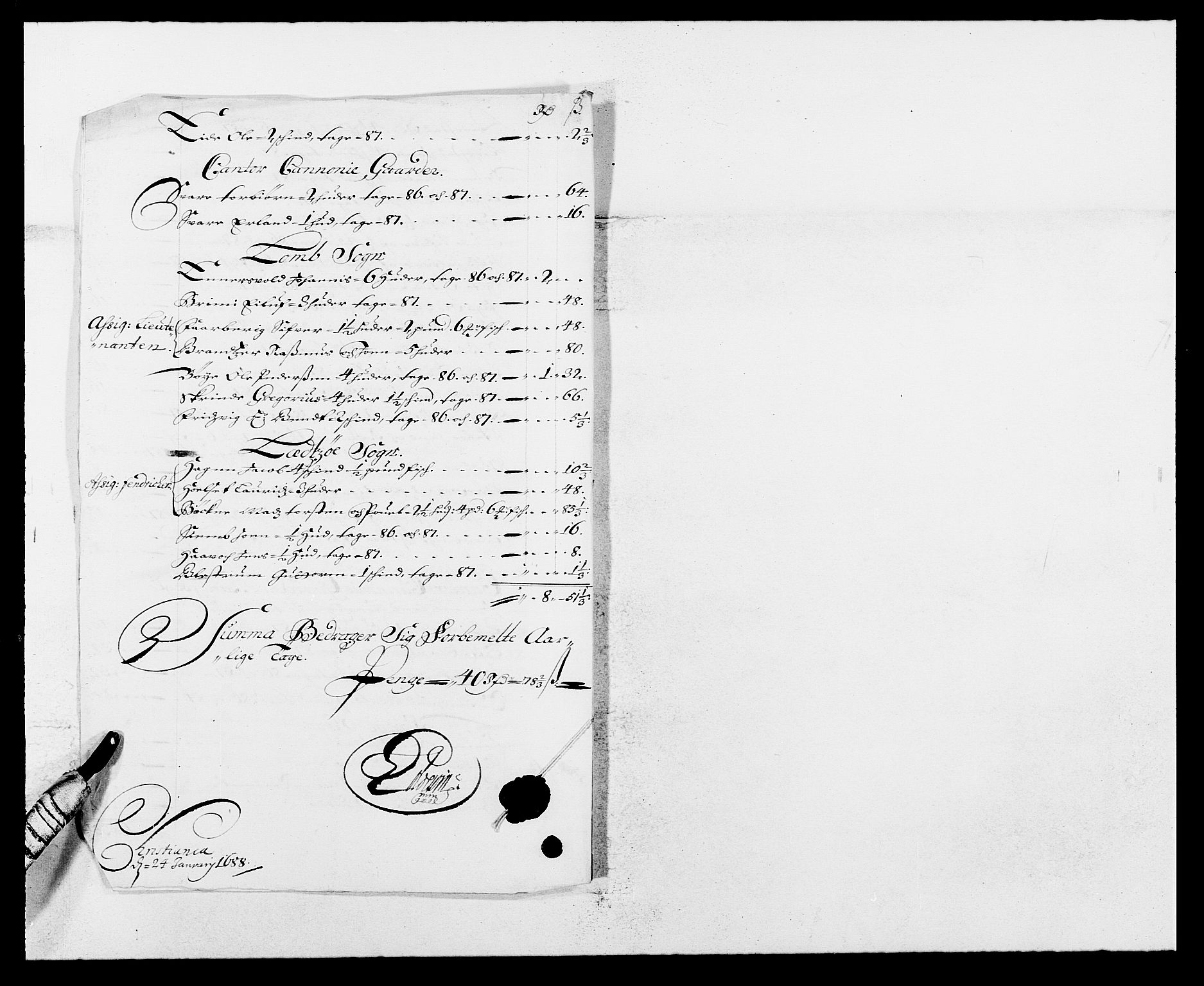 Rentekammeret inntil 1814, Reviderte regnskaper, Fogderegnskap, RA/EA-4092/R17/L1162: Fogderegnskap Gudbrandsdal, 1682-1689, p. 90