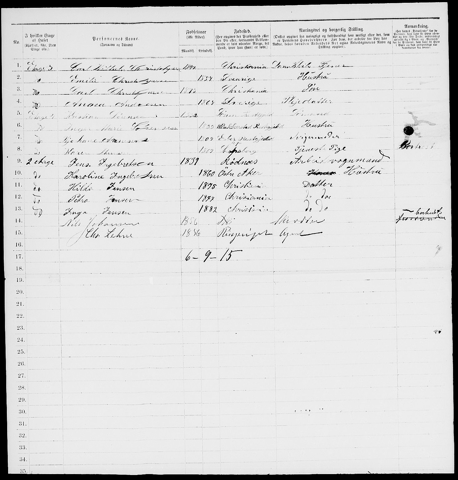 RA, 1885 census for 0301 Kristiania, 1885, p. 557