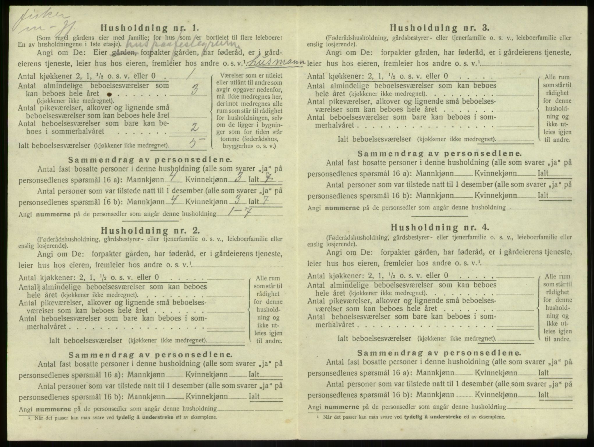 SAB, 1920 census for Bremanger, 1920, p. 504