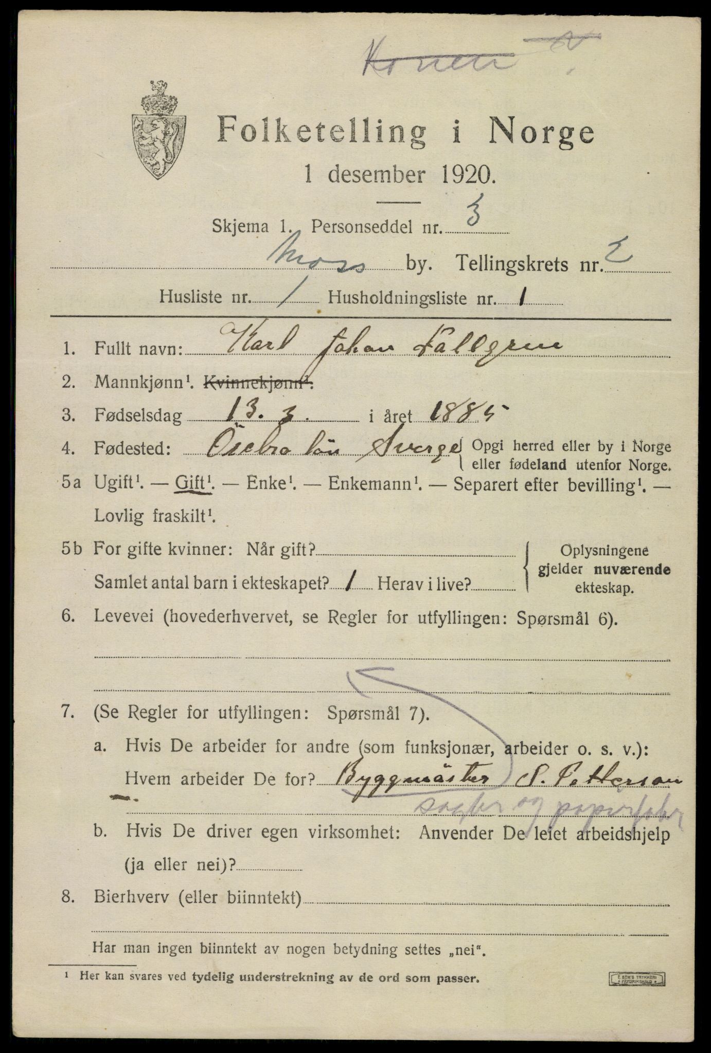 SAO, 1920 census for Moss, 1920, p. 8471