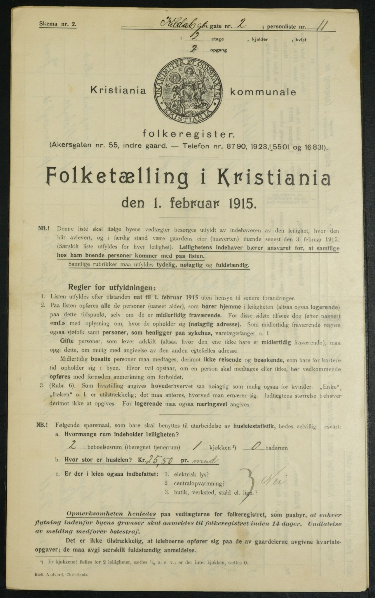 OBA, Municipal Census 1915 for Kristiania, 1915, p. 49052