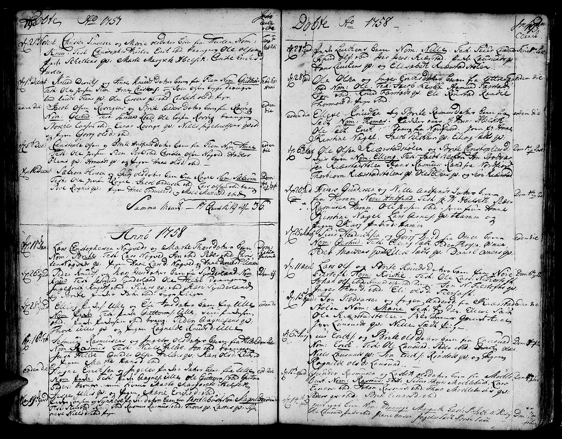 Ministerialprotokoller, klokkerbøker og fødselsregistre - Møre og Romsdal, AV/SAT-A-1454/536/L0493: Parish register (official) no. 536A02, 1739-1802, p. 192-193