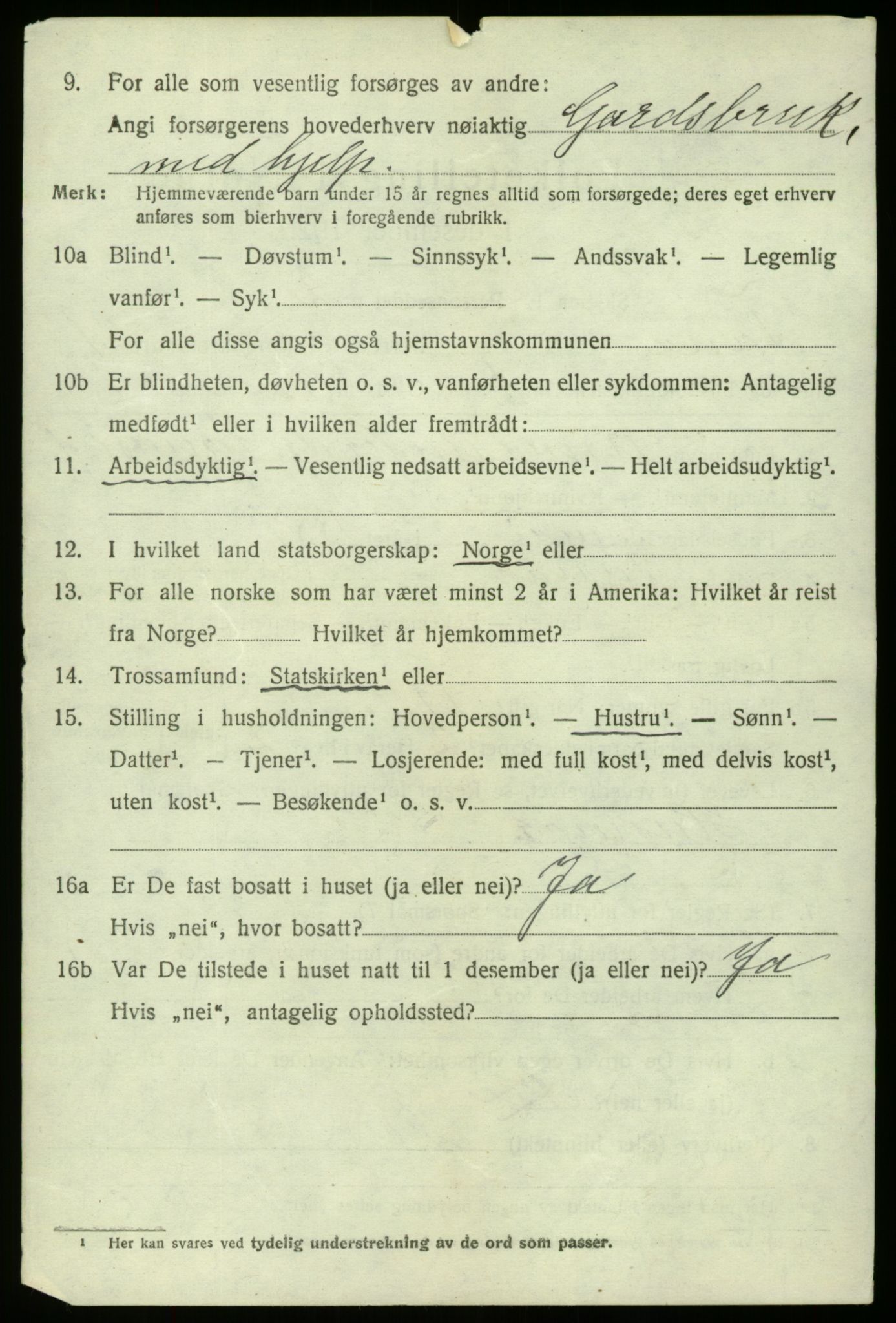 SAB, 1920 census for Fana, 1920, p. 24718