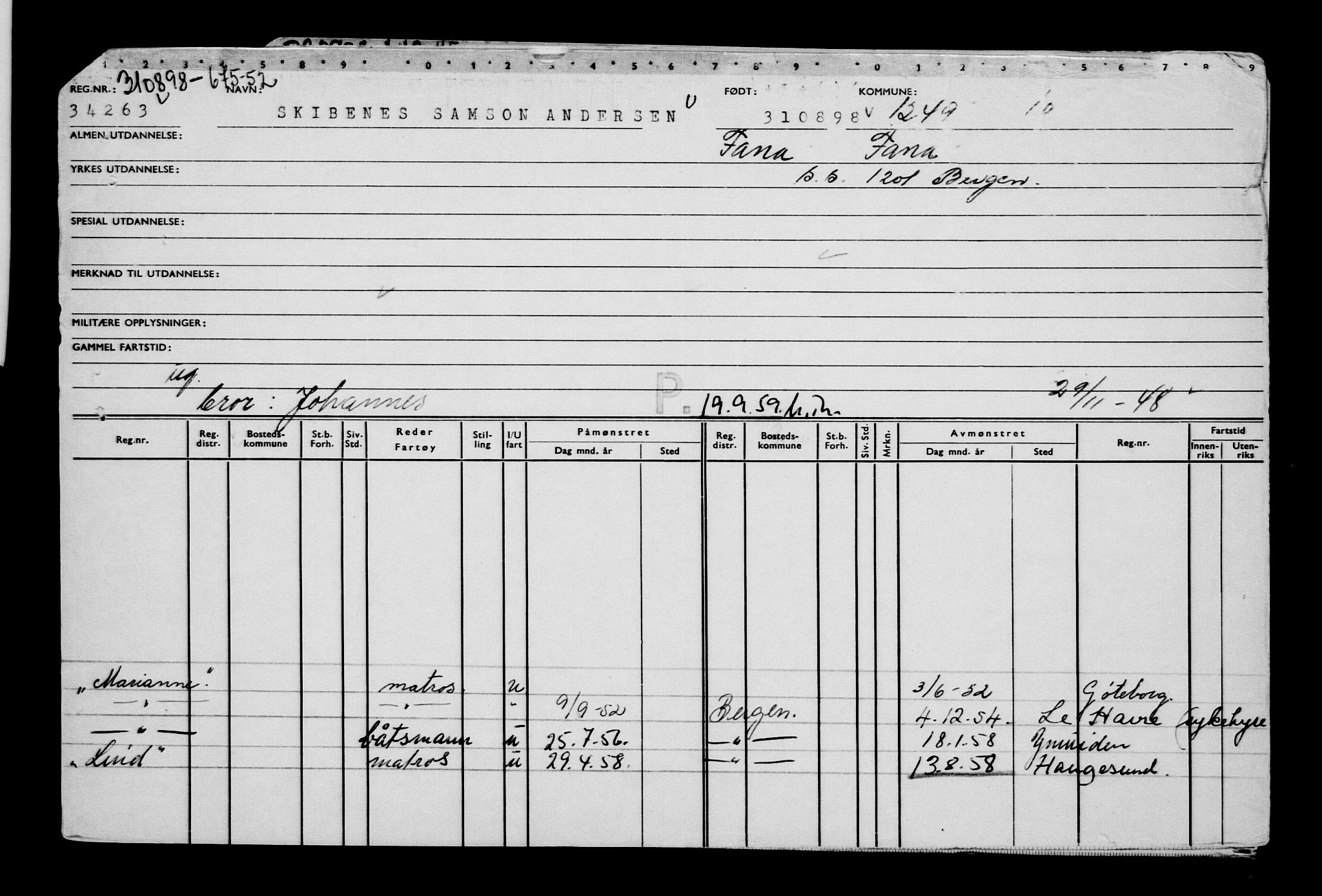 Direktoratet for sjømenn, AV/RA-S-3545/G/Gb/L0029: Hovedkort, 1898, p. 403