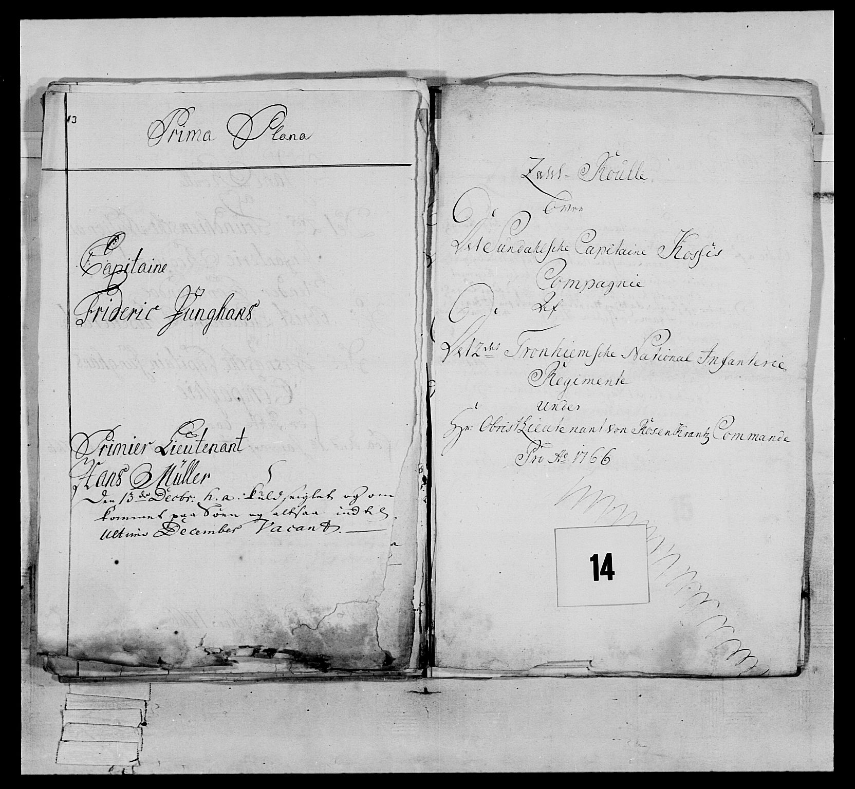 Generalitets- og kommissariatskollegiet, Det kongelige norske kommissariatskollegium, AV/RA-EA-5420/E/Eh/L0076: 2. Trondheimske nasjonale infanteriregiment, 1766-1773, p. 27
