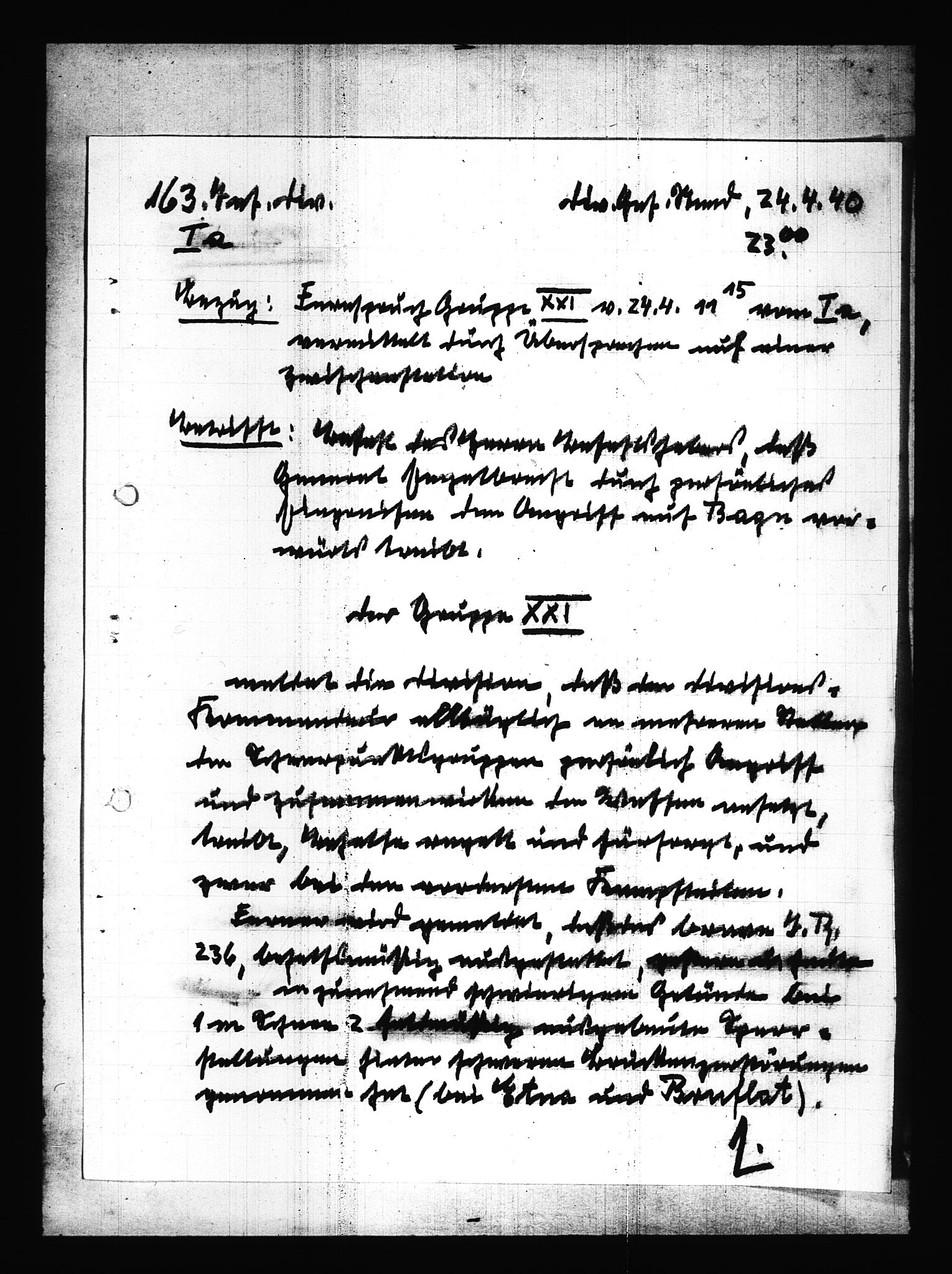 Documents Section, AV/RA-RAFA-2200/V/L0087: Amerikansk mikrofilm "Captured German Documents".
Box No. 726.  FKA jnr. 601/1954., 1940, p. 213