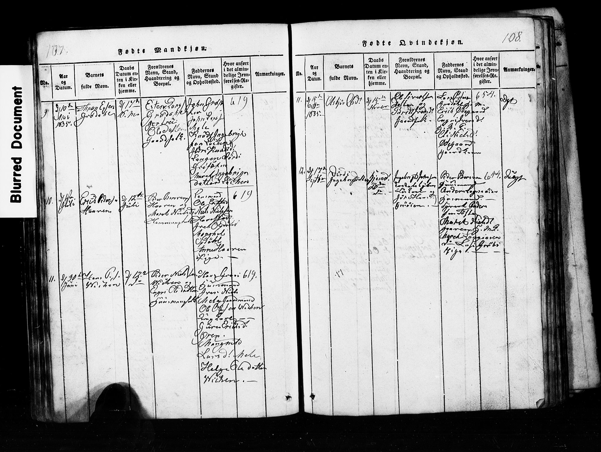 Ministerialprotokoller, klokkerbøker og fødselsregistre - Møre og Romsdal, AV/SAT-A-1454/590/L1016: Parish register (copy) no. 590C01, 1819-1838, p. 107-108