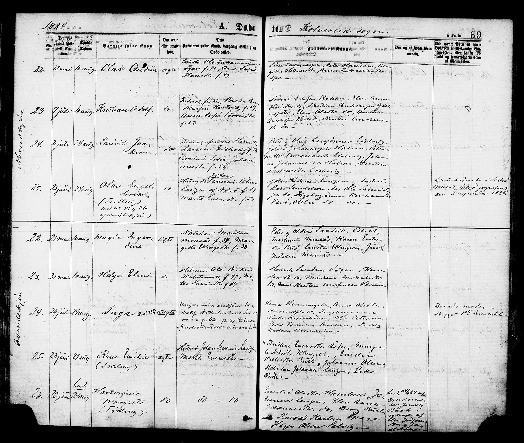 Ministerialprotokoller, klokkerbøker og fødselsregistre - Nord-Trøndelag, AV/SAT-A-1458/780/L0642: Parish register (official) no. 780A07 /1, 1874-1885, p. 69