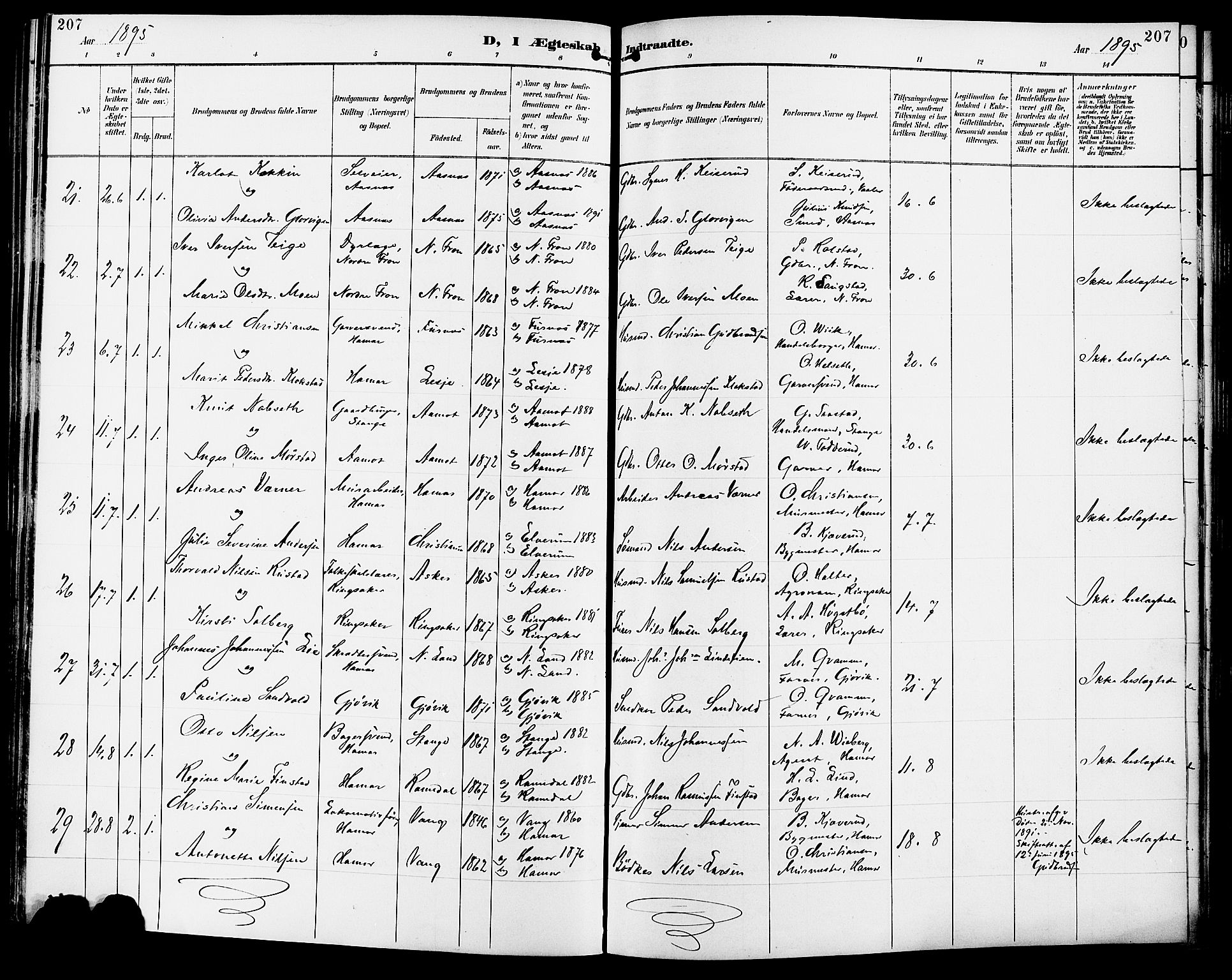 Vang prestekontor, Hedmark, AV/SAH-PREST-008/H/Ha/Haa/L0017: Parish register (official) no. 17, 1890-1899, p. 207