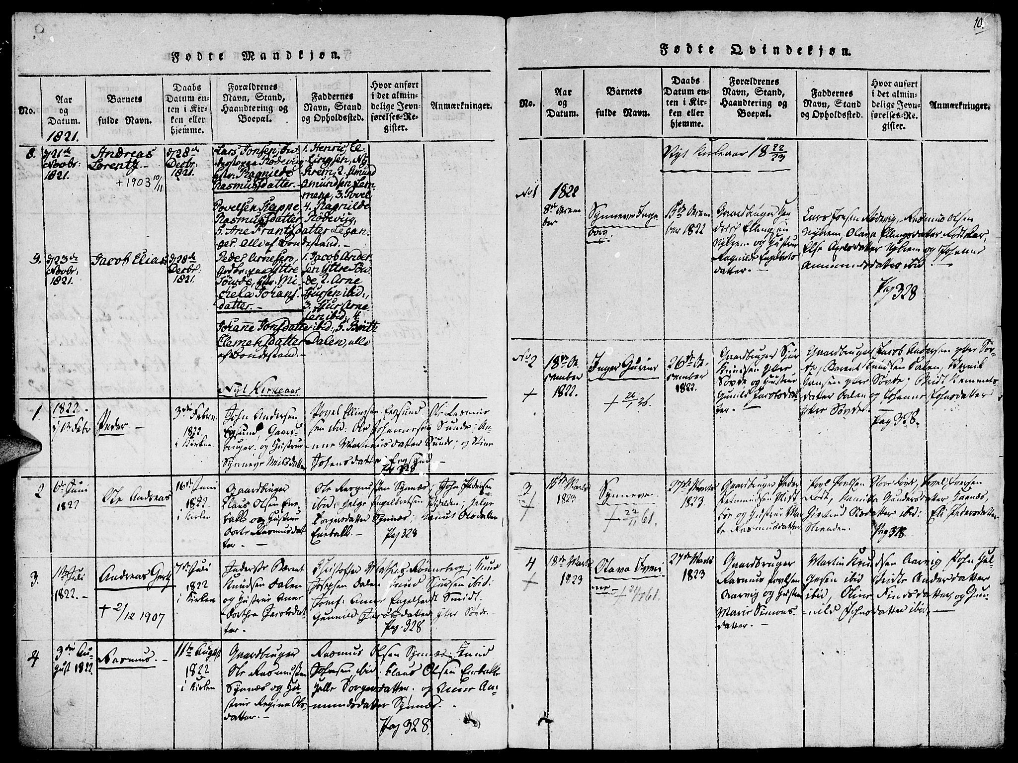 Ministerialprotokoller, klokkerbøker og fødselsregistre - Møre og Romsdal, SAT/A-1454/504/L0054: Parish register (official) no. 504A01, 1816-1861, p. 10
