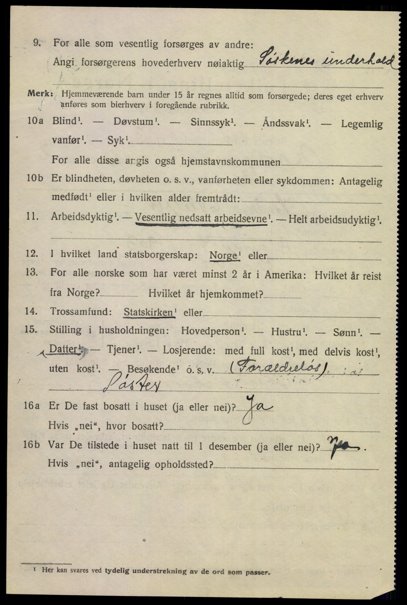 SAKO, 1920 census for Kragerø, 1920, p. 5782