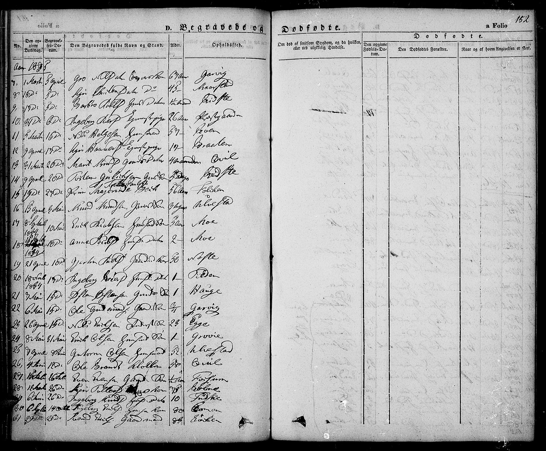 Slidre prestekontor, SAH/PREST-134/H/Ha/Haa/L0003: Parish register (official) no. 3, 1831-1843, p. 152