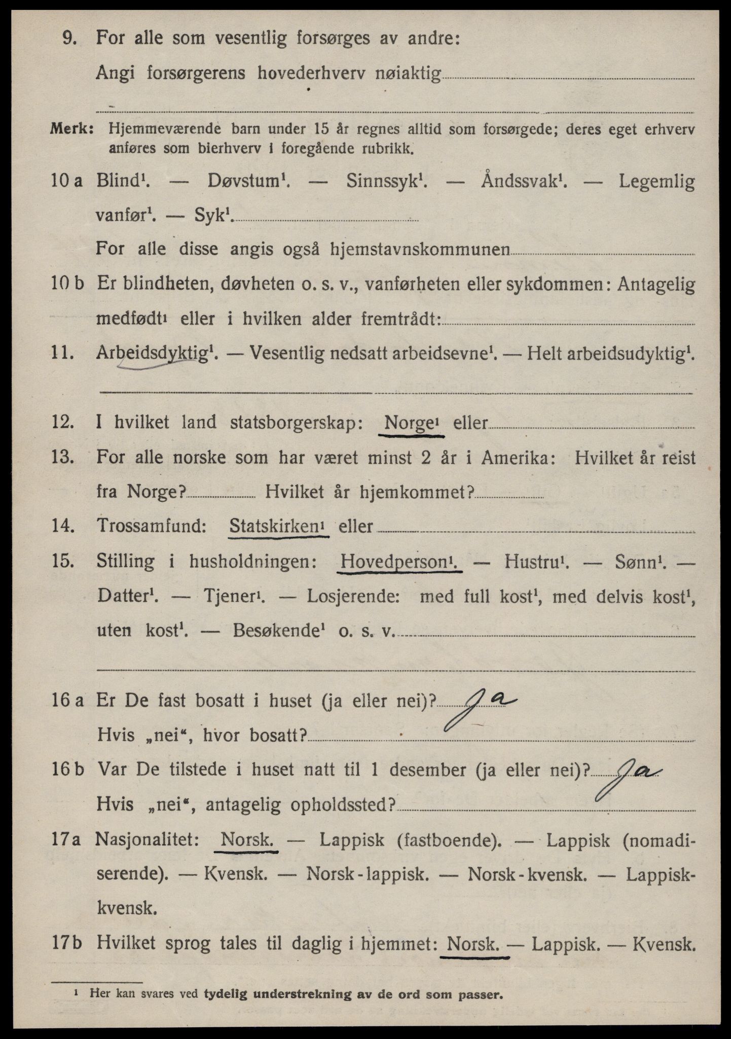 SAT, 1920 census for Hemne, 1920, p. 7931