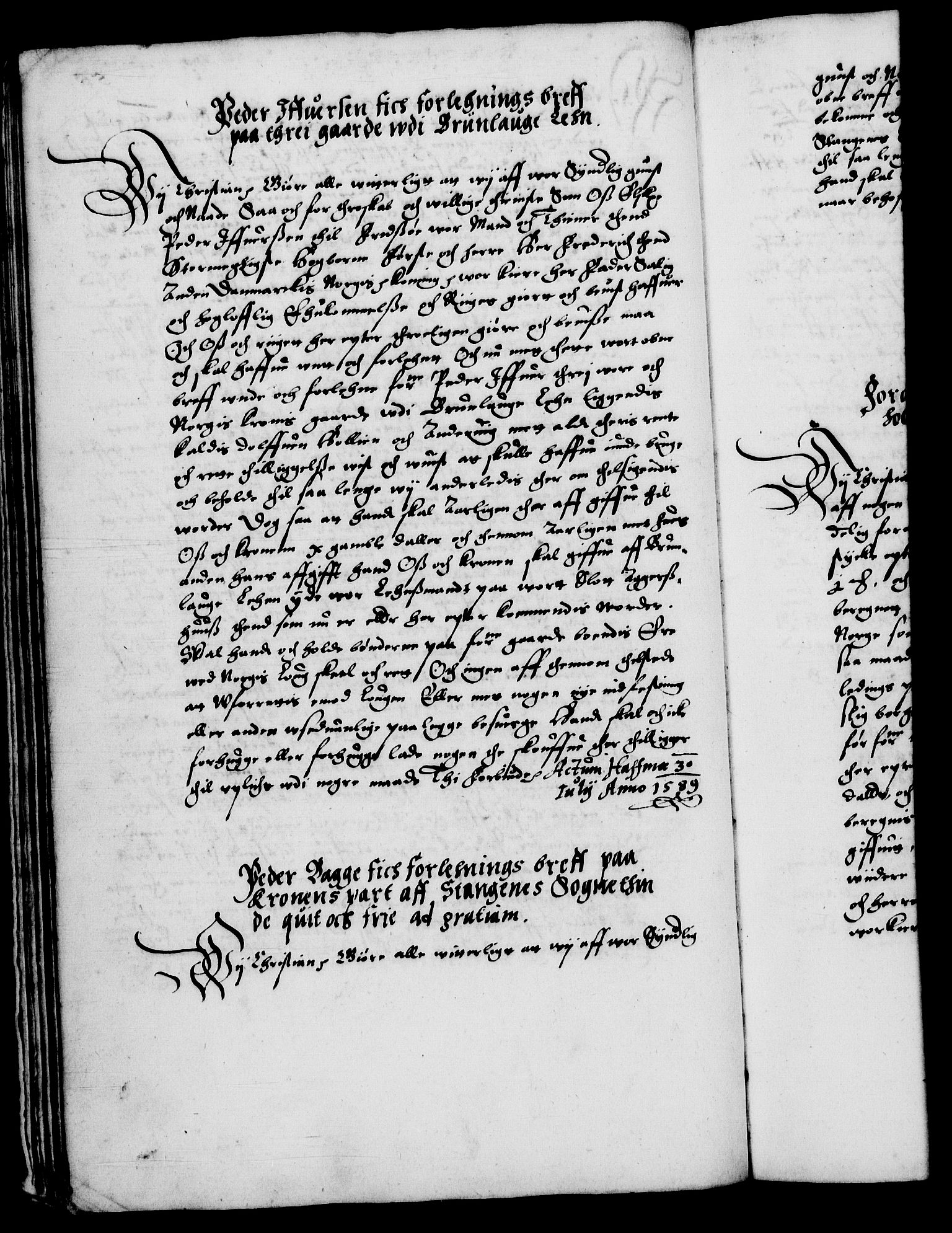 Danske Kanselli 1572-1799, RA/EA-3023/F/Fc/Fca/Fcaa/L0002: Norske registre (mikrofilm), 1588-1596, p. 56b