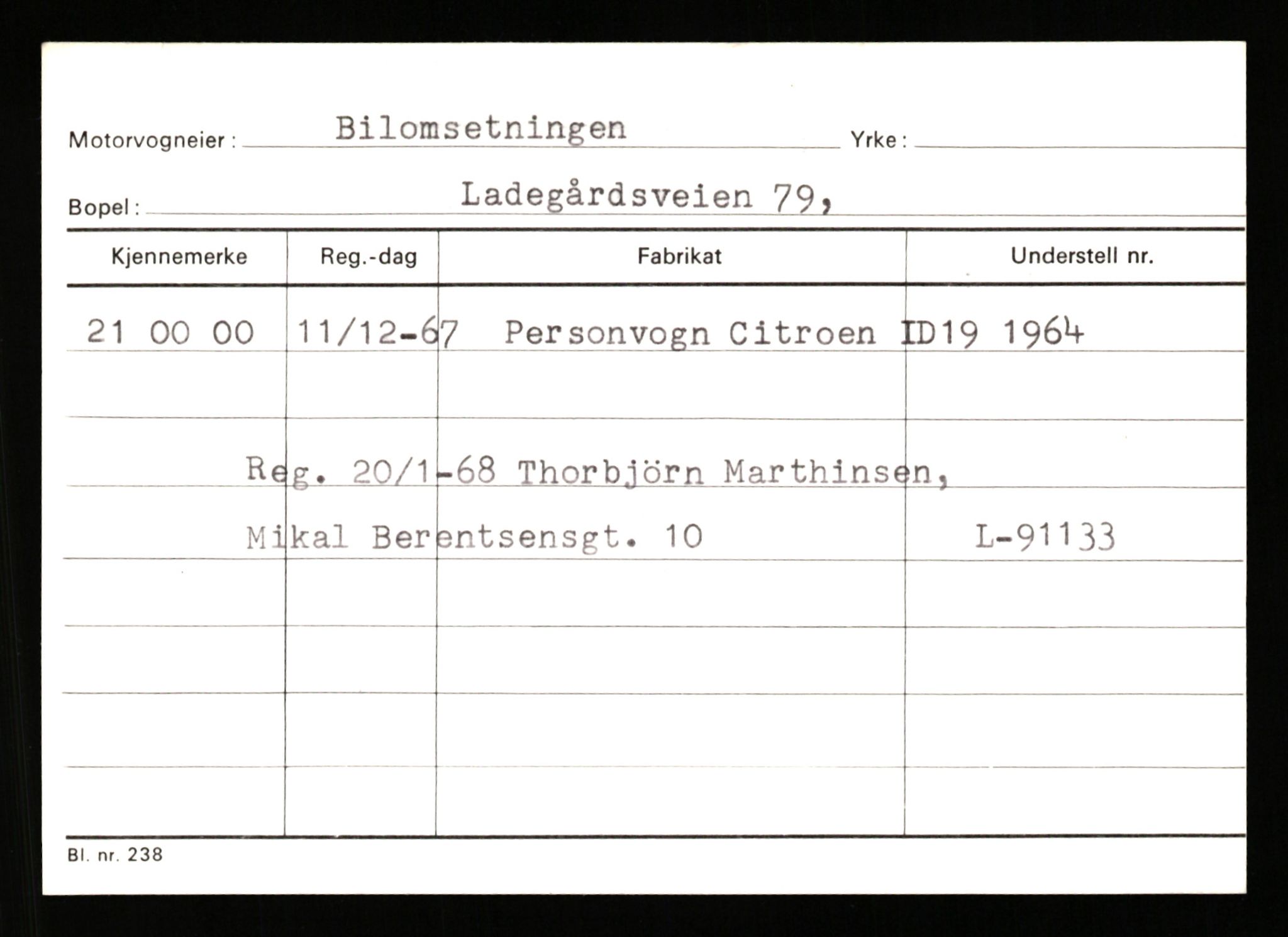 Stavanger trafikkstasjon, AV/SAST-A-101942/0/G/L0010: Registreringsnummer: 130000 - 239953, 1930-1971, p. 2389