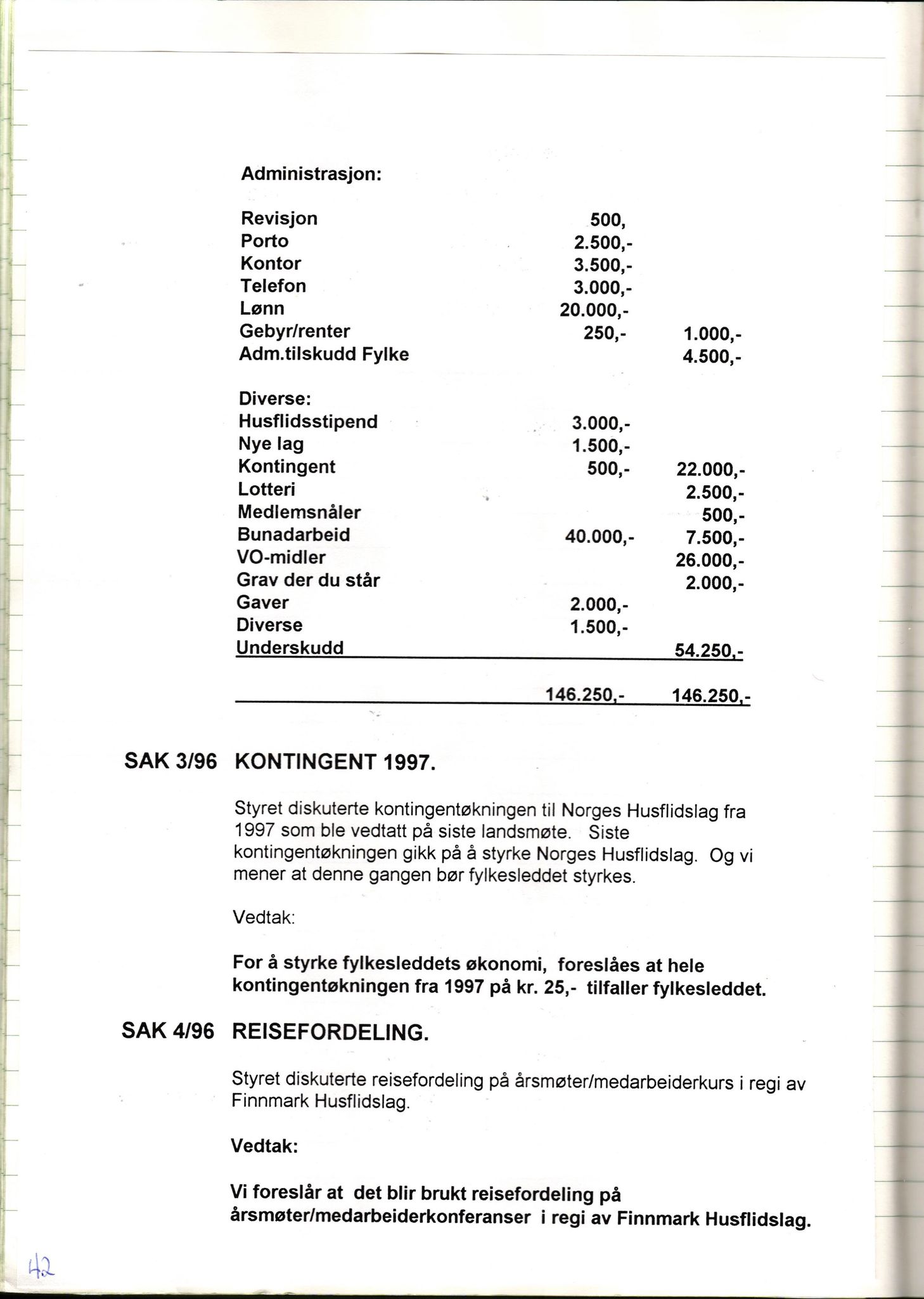 Finnmark Husflidslag, FMFB/A-1134/A/L0004: Møtebok, 1995-2000, p. 46