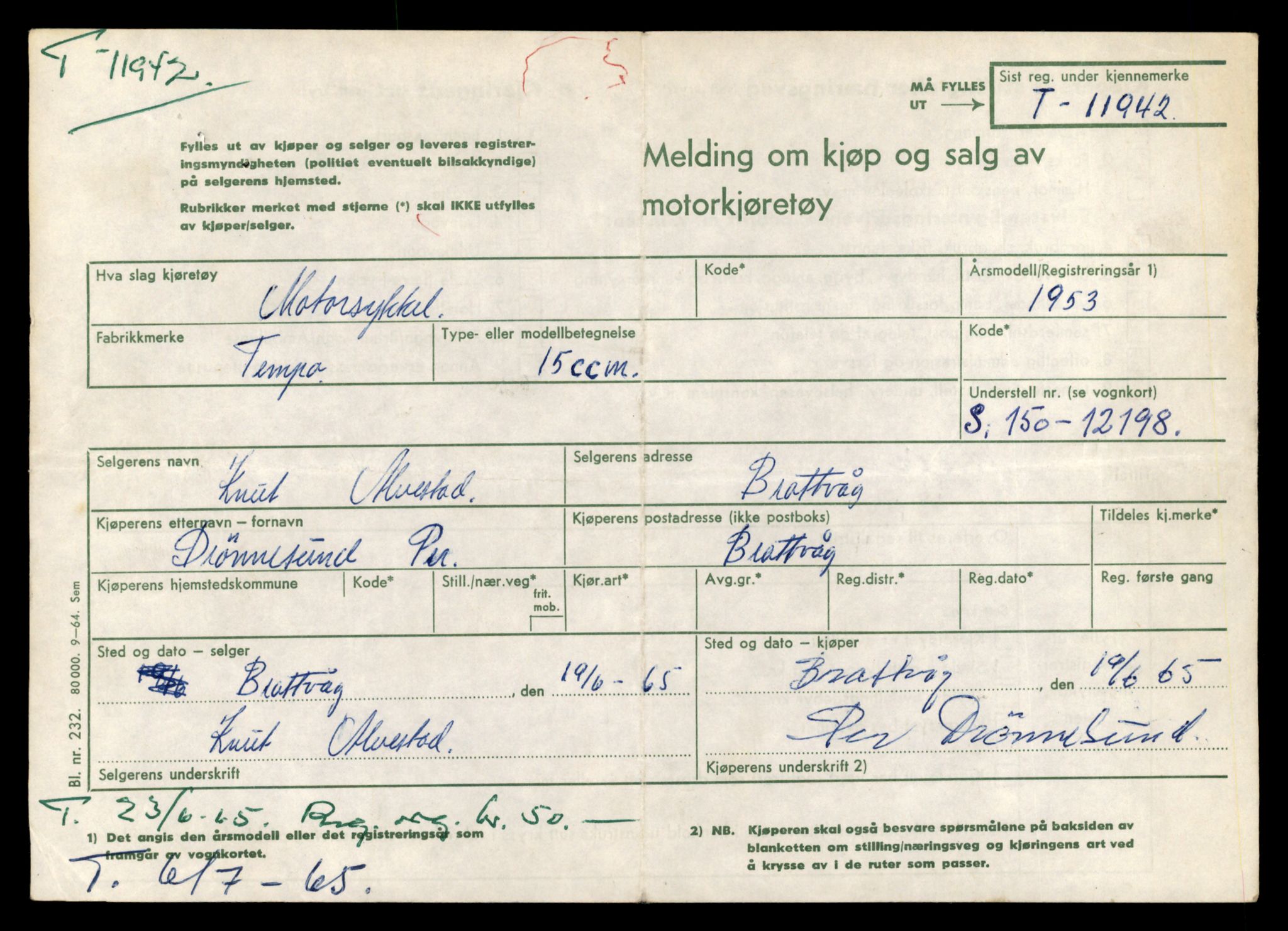Møre og Romsdal vegkontor - Ålesund trafikkstasjon, AV/SAT-A-4099/F/Fe/L0031: Registreringskort for kjøretøy T 11800 - T 11996, 1927-1998, p. 2455
