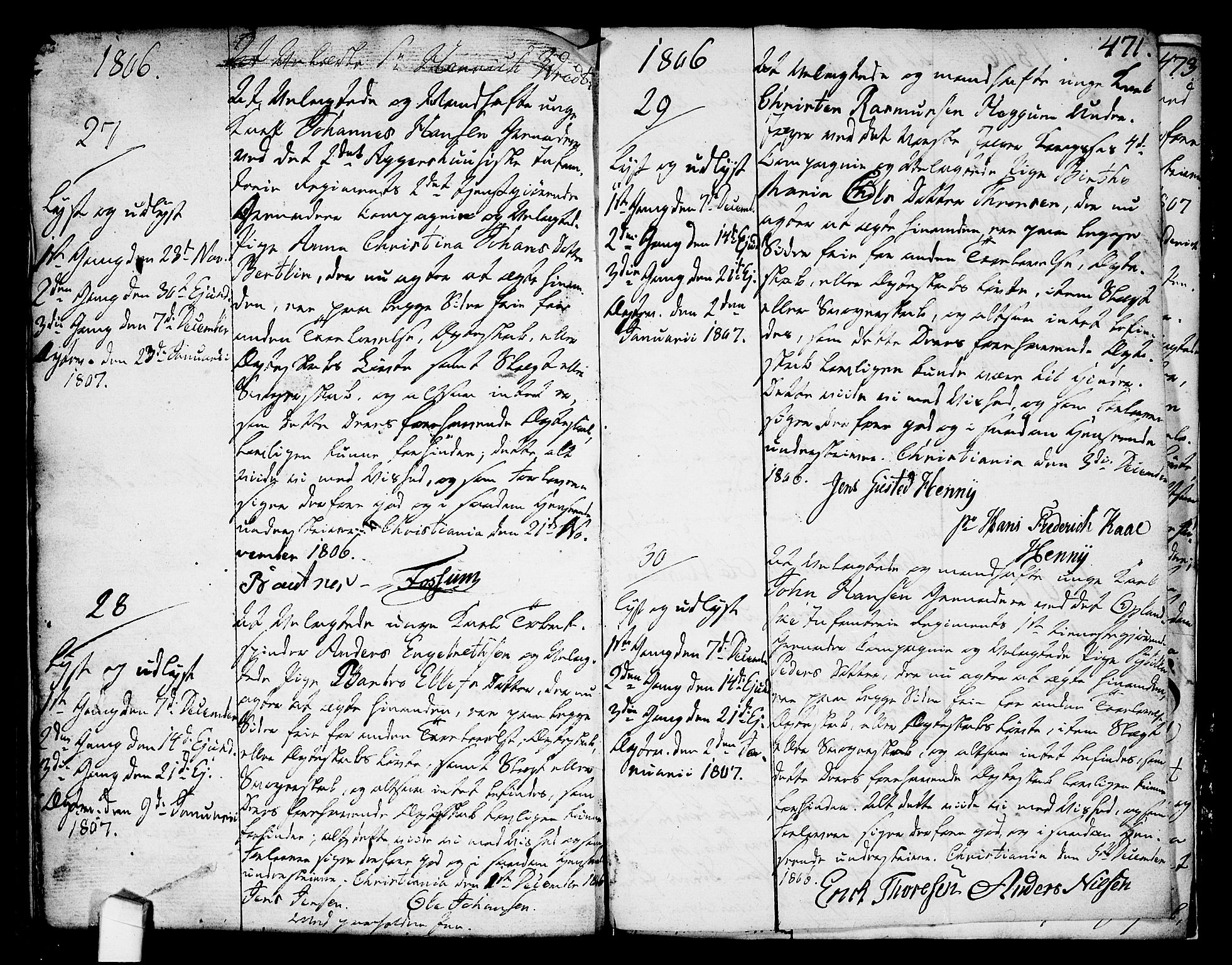 Oslo domkirke Kirkebøker, AV/SAO-A-10752/L/La/L0010: Best man's statements no. 10, 1789-1807, p. 470-471