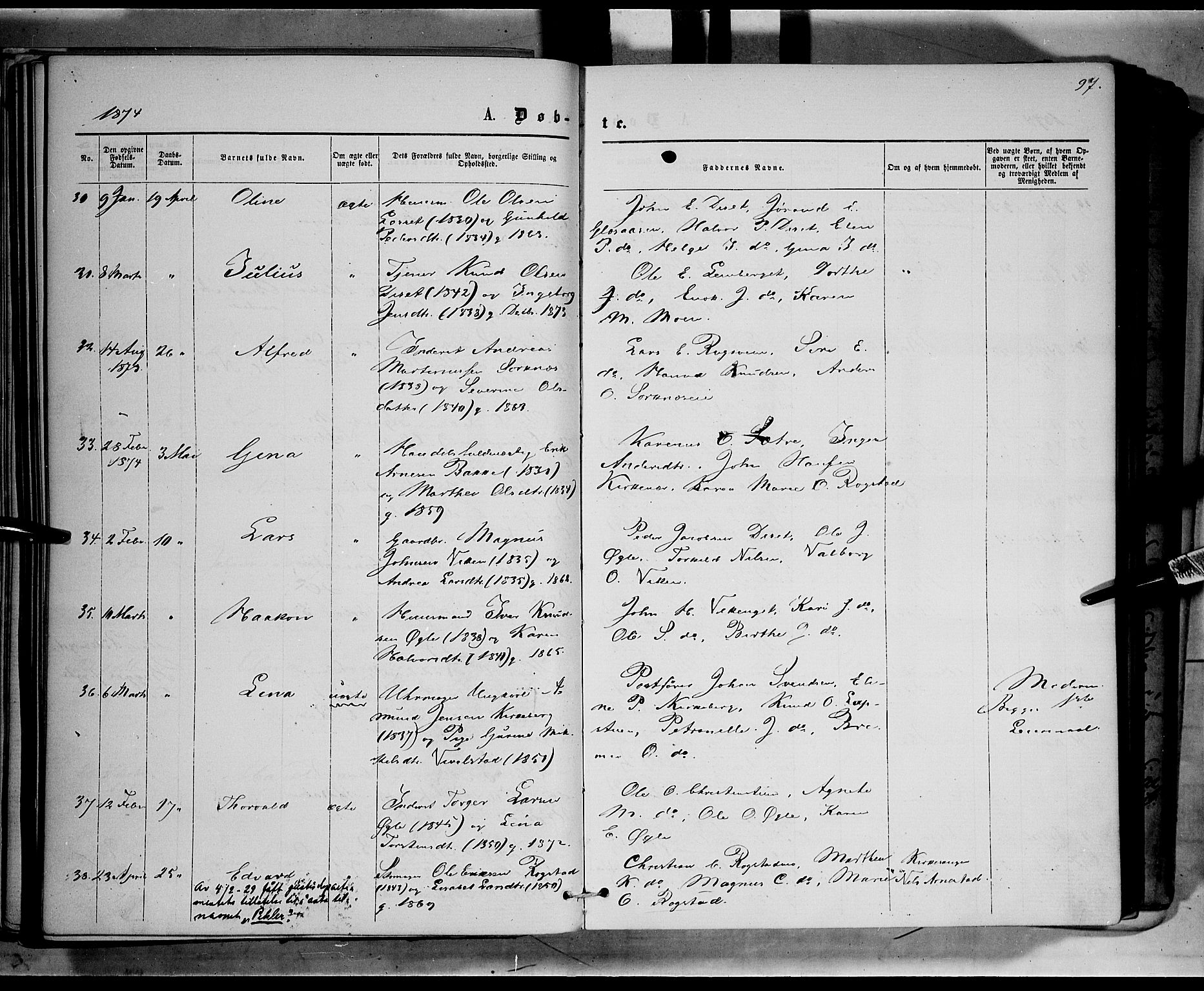 Åmot prestekontor, Hedmark, AV/SAH-PREST-056/H/Ha/Haa/L0008: Parish register (official) no. 8, 1862-1875, p. 97