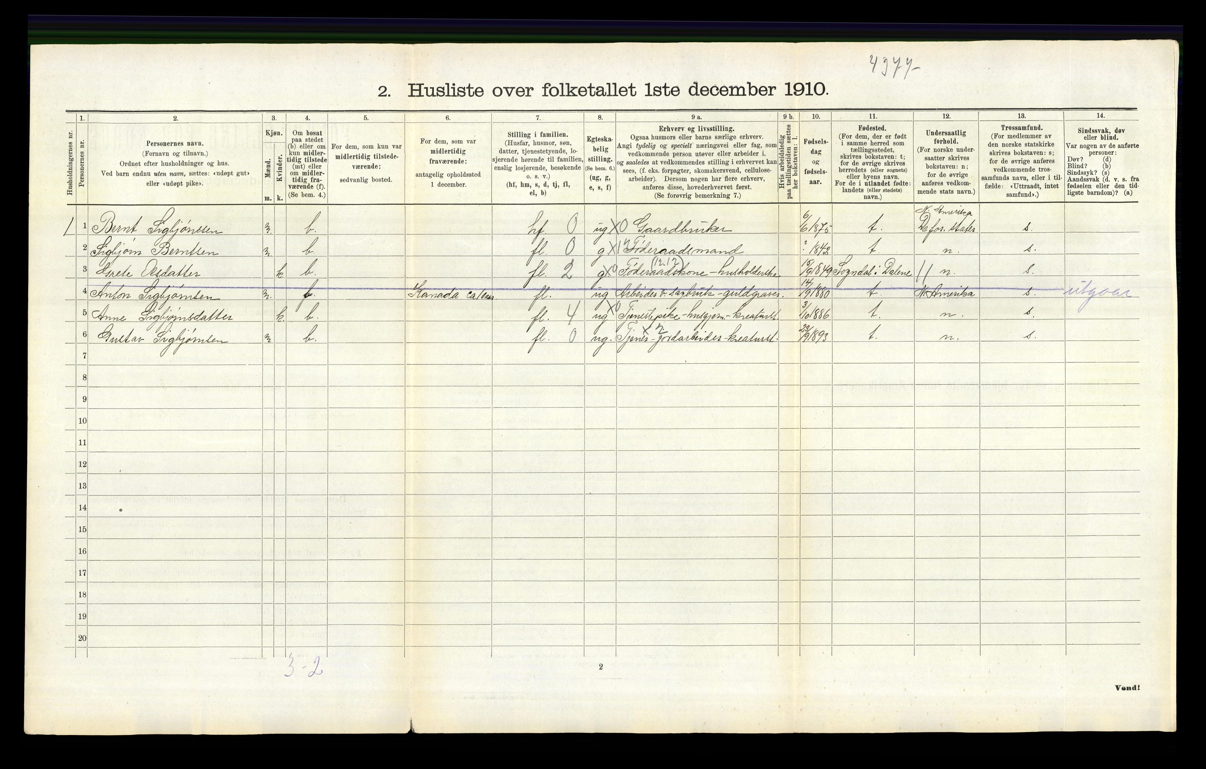 RA, 1910 census for Lund, 1910, p. 79