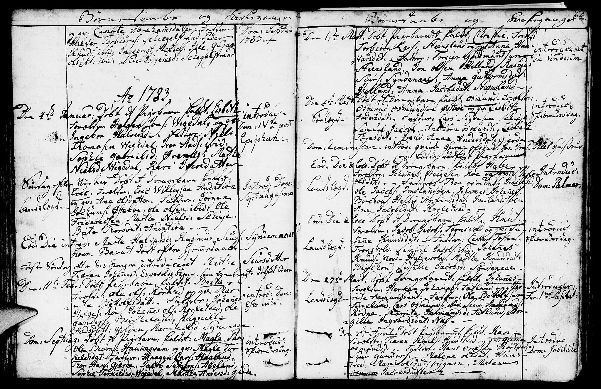 Vikedal sokneprestkontor, SAST/A-101840/01/IV: Parish register (official) no. A 2, 1779-1817, p. 64